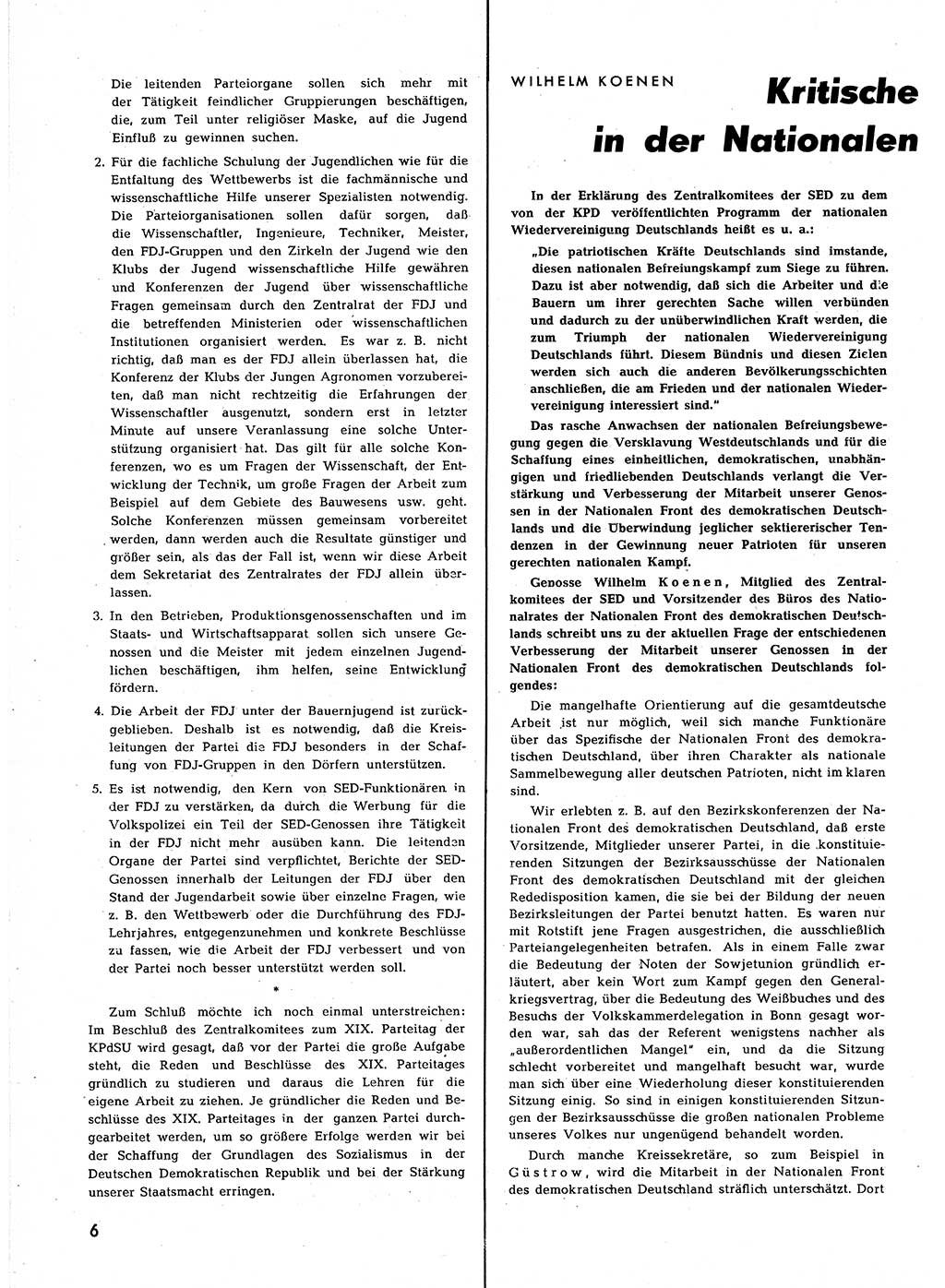Neuer Weg (NW), Halbmonatsschrift für aktuelle Fragen der Arbeiterbewegung [Zentralkomitee (ZK) Sozialistische Einheitspartei Deutschlands (SED)], 7. Jahrgang [Deutsche Demokratische Republik (DDR)] 1952, Heft 23/6 (NW ZK SED DDR 1952, H. 23/6)