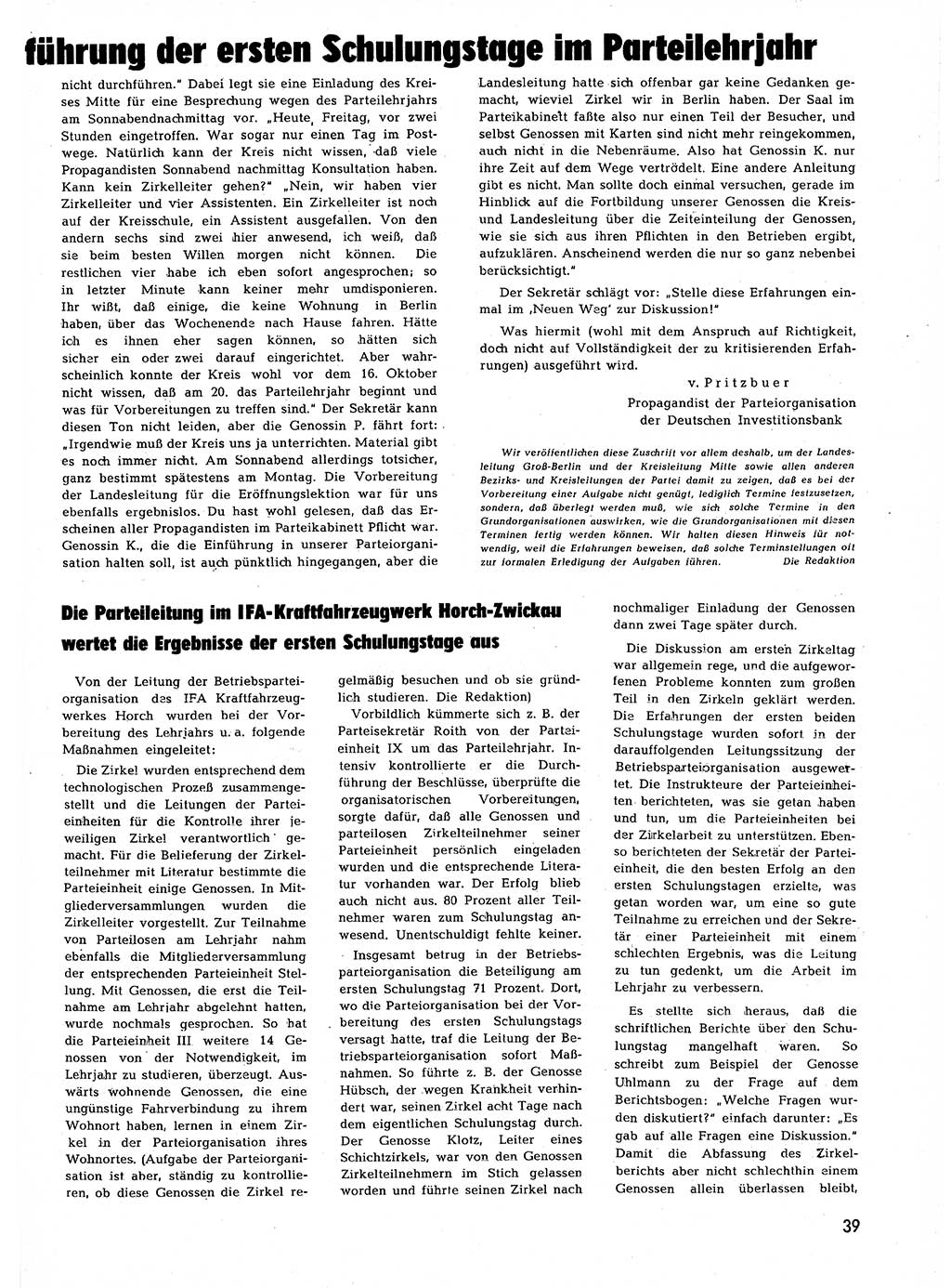 Neuer Weg (NW), Halbmonatsschrift für aktuelle Fragen der Arbeiterbewegung [Zentralkomitee (ZK) Sozialistische Einheitspartei Deutschlands (SED)], 7. Jahrgang [Deutsche Demokratische Republik (DDR)] 1952, Heft 23/39 (NW ZK SED DDR 1952, H. 23/39)