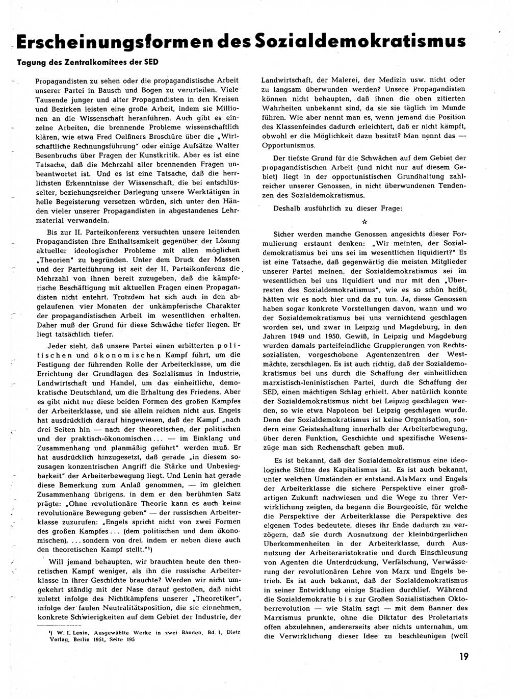Neuer Weg (NW), Halbmonatsschrift für aktuelle Fragen der Arbeiterbewegung [Zentralkomitee (ZK) Sozialistische Einheitspartei Deutschlands (SED)], 7. Jahrgang [Deutsche Demokratische Republik (DDR)] 1952, Heft 24/19 (NW ZK SED DDR 1952, H. 24/19)