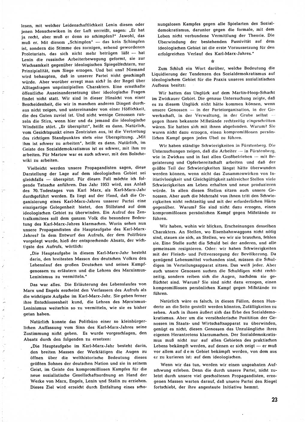 Neuer Weg (NW), Halbmonatsschrift für aktuelle Fragen der Arbeiterbewegung [Zentralkomitee (ZK) Sozialistische Einheitspartei Deutschlands (SED)], 7. Jahrgang [Deutsche Demokratische Republik (DDR)] 1952, Heft 24/23 (NW ZK SED DDR 1952, H. 24/23)