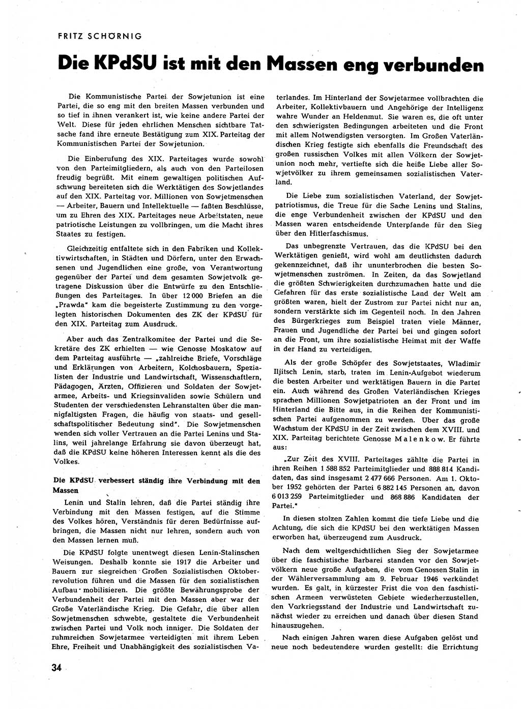 Neuer Weg (NW), Halbmonatsschrift für aktuelle Fragen der Arbeiterbewegung [Zentralkomitee (ZK) Sozialistische Einheitspartei Deutschlands (SED)], 7. Jahrgang [Deutsche Demokratische Republik (DDR)] 1952, Heft 24/34 (NW ZK SED DDR 1952, H. 24/34)