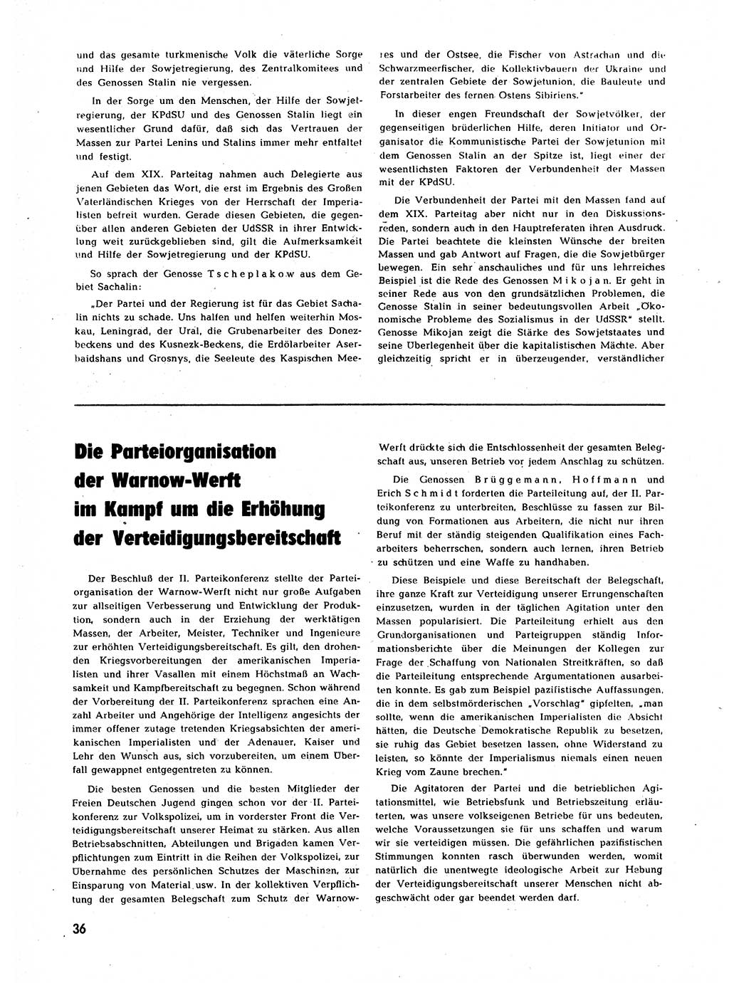 Neuer Weg (NW), Halbmonatsschrift für aktuelle Fragen der Arbeiterbewegung [Zentralkomitee (ZK) Sozialistische Einheitspartei Deutschlands (SED)], 7. Jahrgang [Deutsche Demokratische Republik (DDR)] 1952, Heft 24/36 (NW ZK SED DDR 1952, H. 24/36)