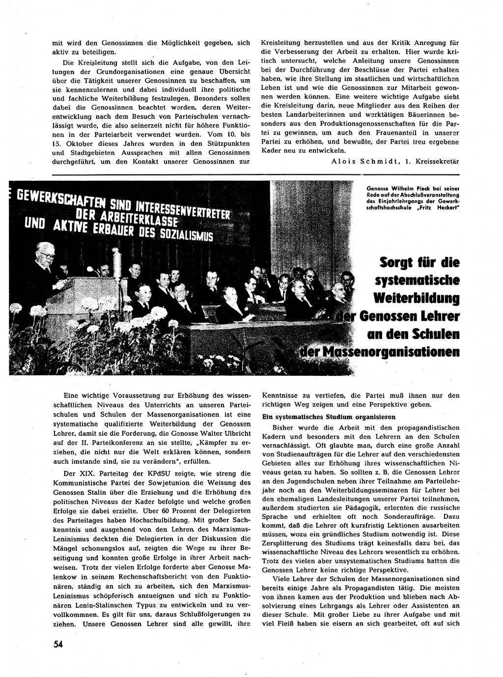 Neuer Weg (NW), Halbmonatsschrift für aktuelle Fragen der Arbeiterbewegung [Zentralkomitee (ZK) Sozialistische Einheitspartei Deutschlands (SED)], 7. Jahrgang [Deutsche Demokratische Republik (DDR)] 1952, Heft 24/54 (NW ZK SED DDR 1952, H. 24/54)