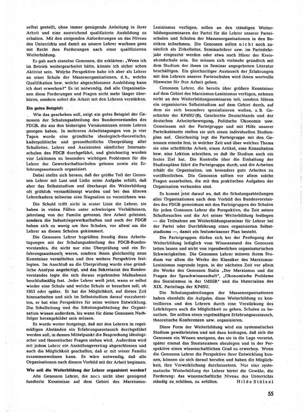 Neuer Weg (NW), Halbmonatsschrift für aktuelle Fragen der Arbeiterbewegung [Zentralkomitee (ZK) Sozialistische Einheitspartei Deutschlands (SED)], 7. Jahrgang [Deutsche Demokratische Republik (DDR)] 1952, Heft 24/55 (NW ZK SED DDR 1952, H. 24/55)