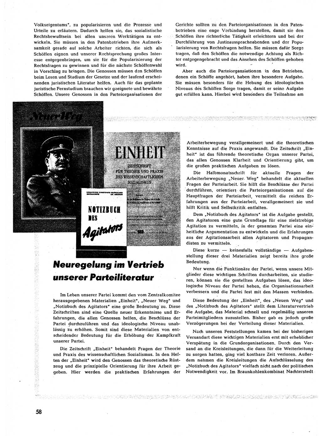 Neuer Weg (NW), Halbmonatsschrift für aktuelle Fragen der Arbeiterbewegung [Zentralkomitee (ZK) Sozialistische Einheitspartei Deutschlands (SED)], 7. Jahrgang [Deutsche Demokratische Republik (DDR)] 1952, Heft 24/58 (NW ZK SED DDR 1952, H. 24/58)