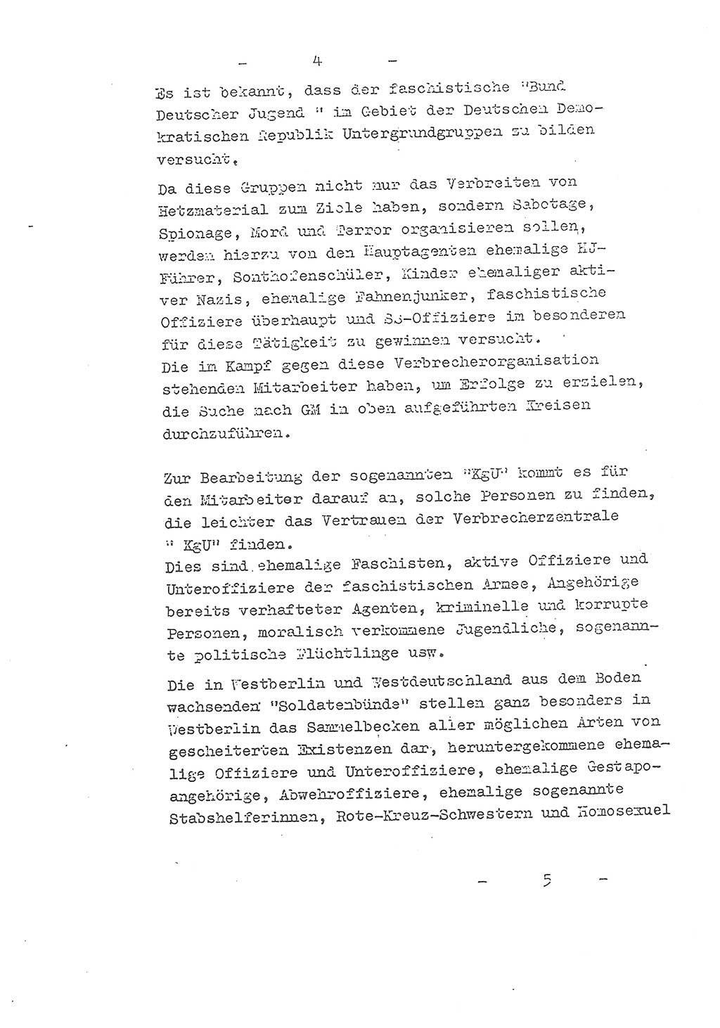 Richtlinie Nr. 21 über die Suche, Anwerbung und Arbeit mit Informatoren, geheimen Mitarbeitern und Personen, die konspirative Wohnungen unterhalten, Deutschen Demokratischen Republik (DDR), Ministerium für Staatssicherheit (MfS), Der Staatssekretär (Mielke), Geheime Verschlußsache (GVS) 1855/52, Berlin 1952, Seite 4 (RL 21 DDR MfS Sts. GVS 1855/52 1952, S. 4)