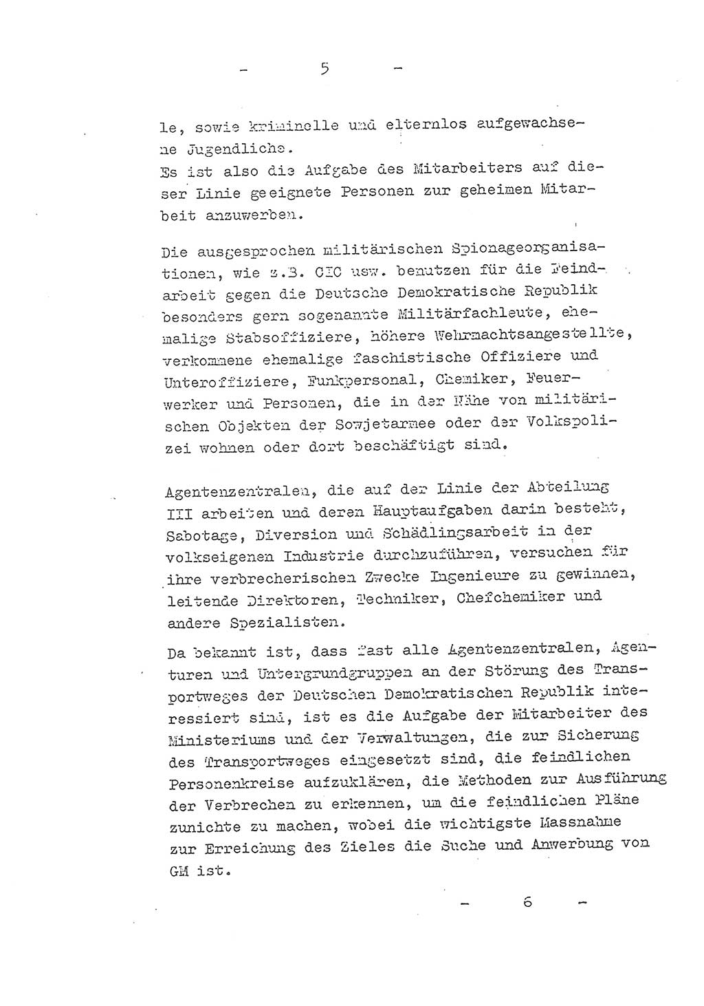 Richtlinie Nr. 21 über die Suche, Anwerbung und Arbeit mit Informatoren, geheimen Mitarbeitern und Personen, die konspirative Wohnungen unterhalten, Deutschen Demokratischen Republik (DDR), Ministerium für Staatssicherheit (MfS), Der Staatssekretär (Mielke), Geheime Verschlußsache (GVS) 1855/52, Berlin 1952, Seite 5 (RL 21 DDR MfS Sts. GVS 1855/52 1952, S. 5)