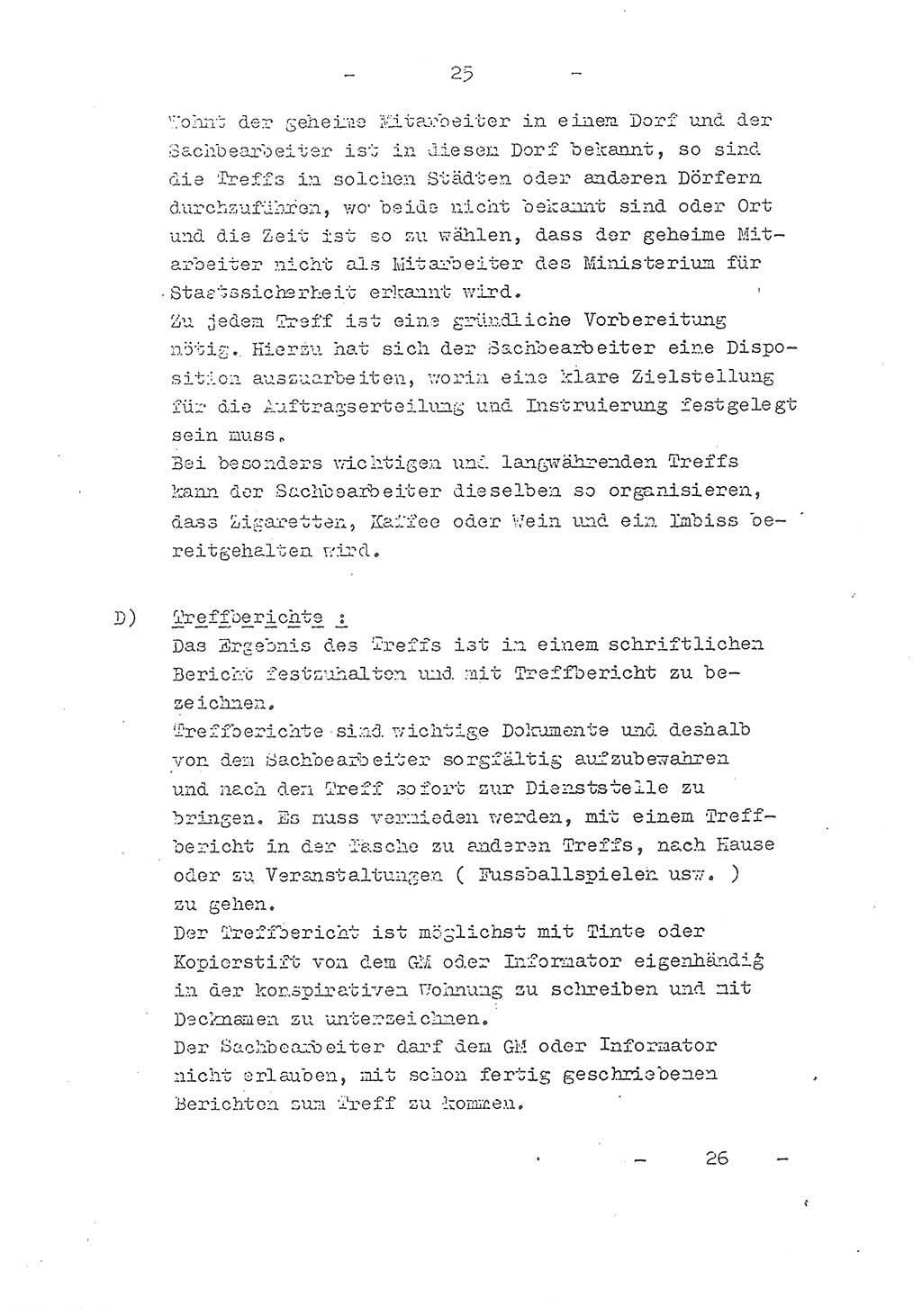 Richtlinie Nr. 21 über die Suche, Anwerbung und Arbeit mit Informatoren, geheimen Mitarbeitern und Personen, die konspirative Wohnungen unterhalten, Deutschen Demokratischen Republik (DDR), Ministerium für Staatssicherheit (MfS), Der Staatssekretär (Mielke), Geheime Verschlußsache (GVS) 1855/52, Berlin 1952, Seite 25 (RL 21 DDR MfS Sts. GVS 1855/52 1952, S. 25)