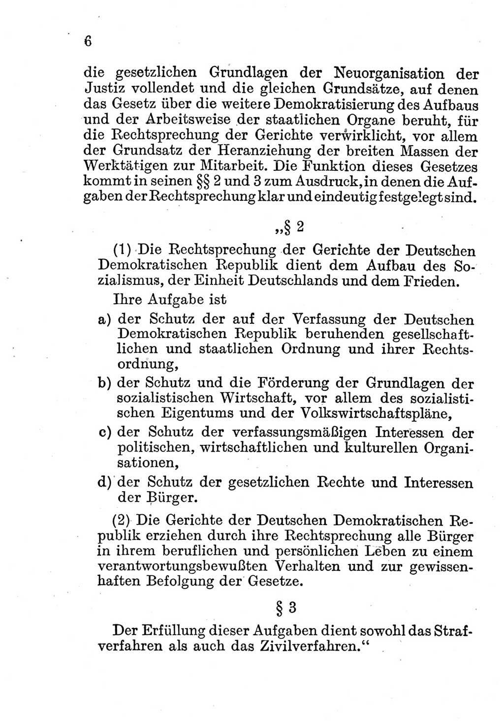 Strafprozeßordnung (StPO), Gerichtsverfassungsgesetz (GVG), Staatsanwaltsgesetz (StAG) und Jugendgerichtsgesetz (JGG) [Deutsche Demokratische Republik (DDR)] 1952, Seite 6 (StPO GVG StAG JGG DDR 1952, S. 6)