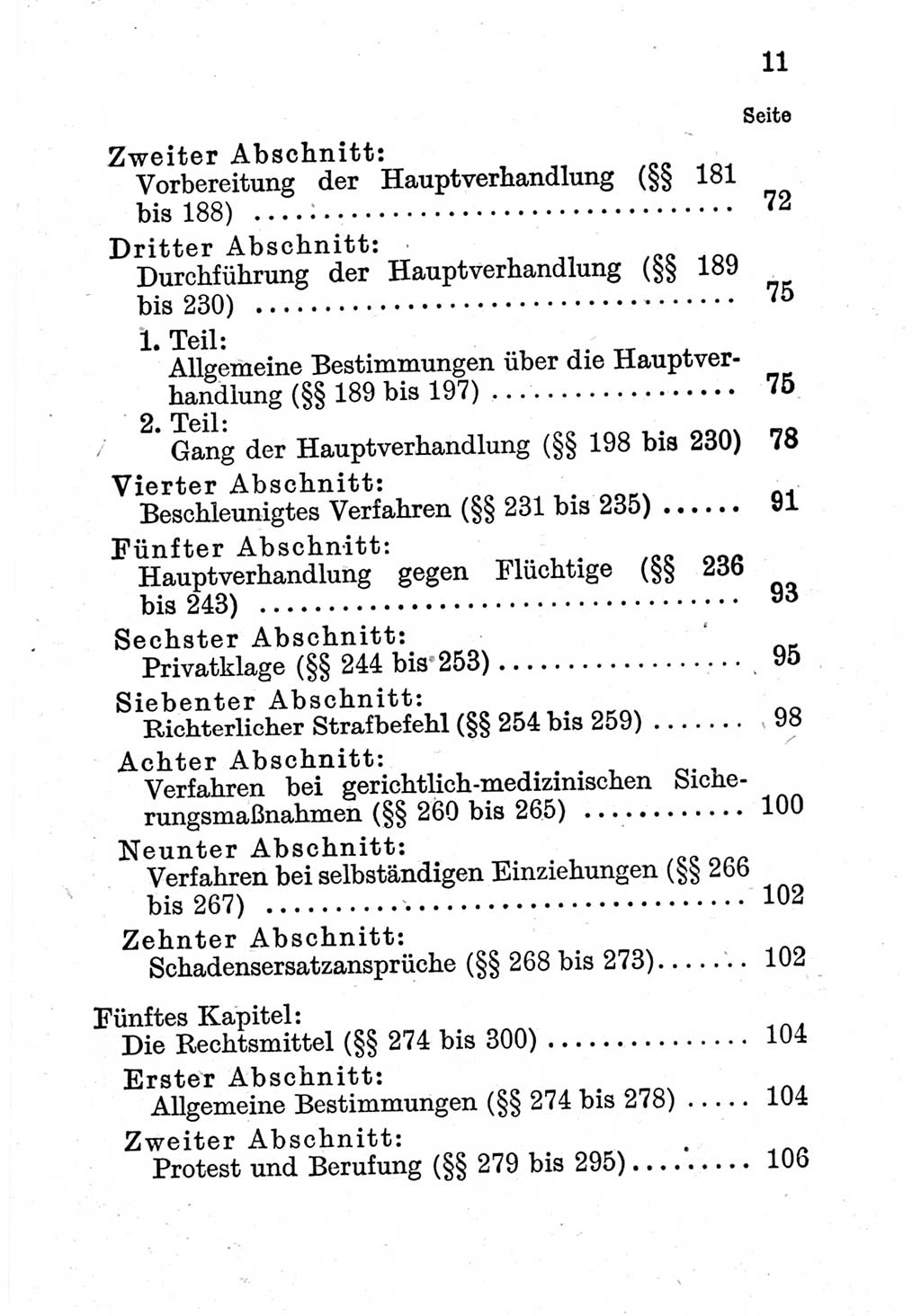 Strafprozeßordnung (StPO), Gerichtsverfassungsgesetz (GVG), Staatsanwaltsgesetz (StAG) und Jugendgerichtsgesetz (JGG) [Deutsche Demokratische Republik (DDR)] 1952, Seite 11 (StPO GVG StAG JGG DDR 1952, S. 11)