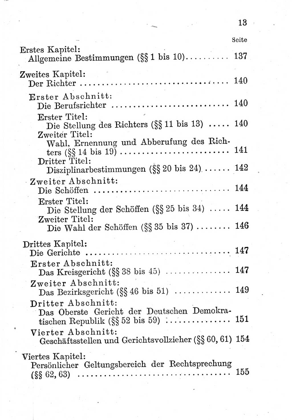 Strafprozeßordnung (StPO), Gerichtsverfassungsgesetz (GVG), Staatsanwaltsgesetz (StAG) und Jugendgerichtsgesetz (JGG) [Deutsche Demokratische Republik (DDR)] 1952, Seite 13 (StPO GVG StAG JGG DDR 1952, S. 13)
