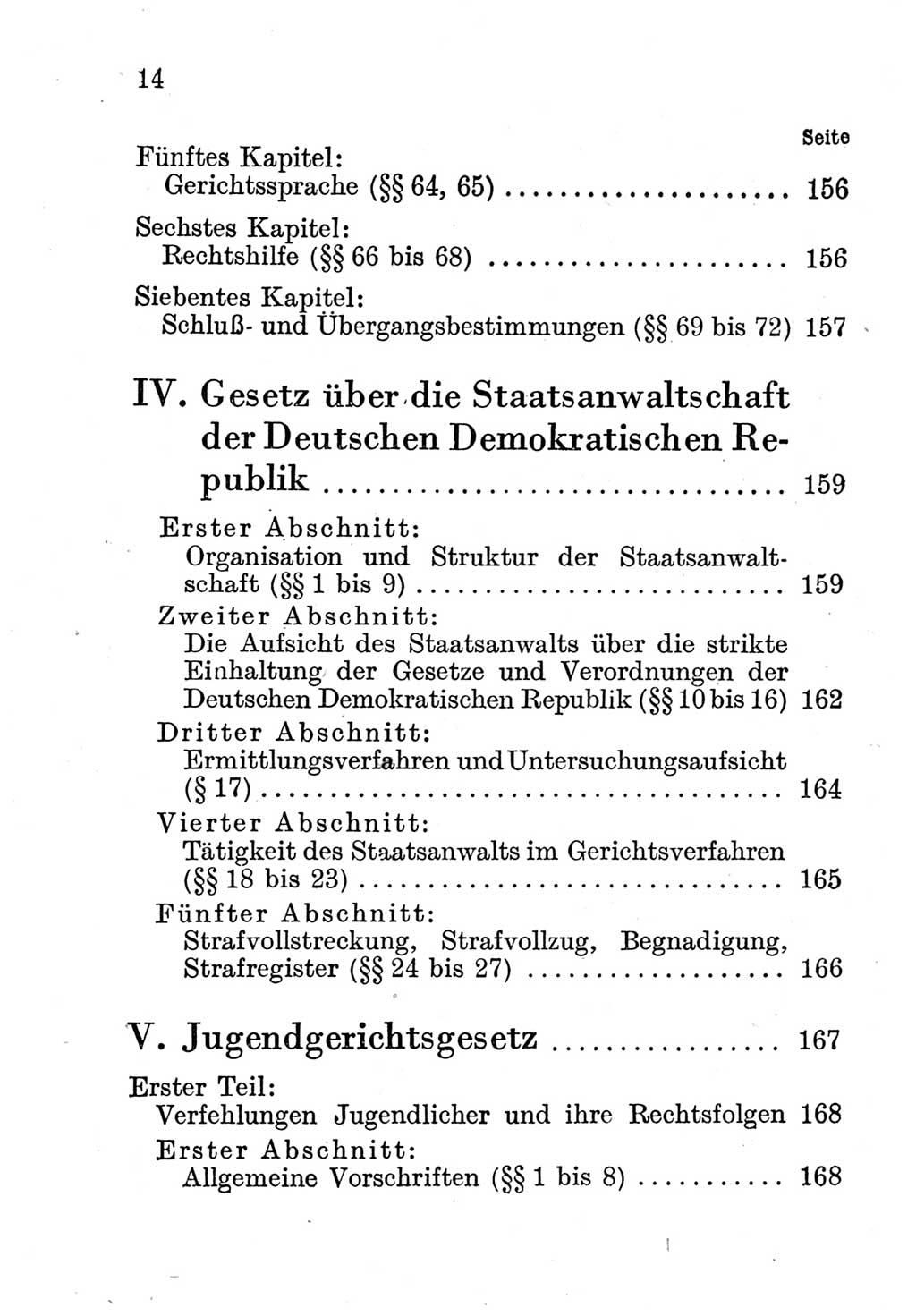 Strafprozeßordnung (StPO), Gerichtsverfassungsgesetz (GVG), Staatsanwaltsgesetz (StAG) und Jugendgerichtsgesetz (JGG) [Deutsche Demokratische Republik (DDR)] 1952, Seite 14 (StPO GVG StAG JGG DDR 1952, S. 14)