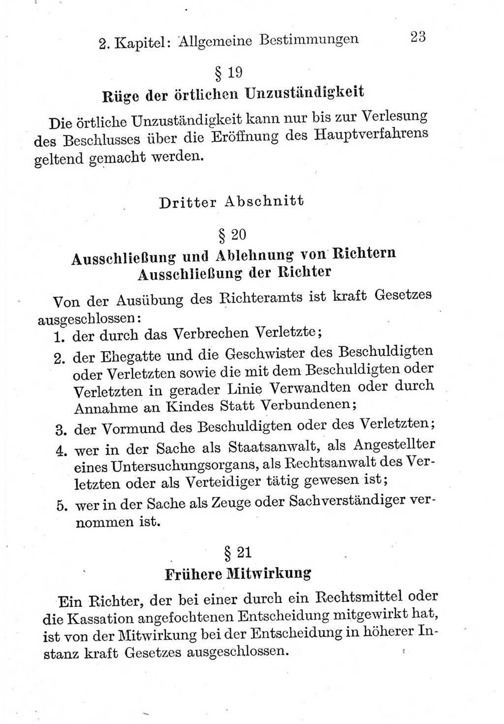 Strafprozeßordnung (StPO), Gerichtsverfassungsgesetz (GVG), Staatsanwaltsgesetz (StAG) und Jugendgerichtsgesetz (JGG) [Deutsche Demokratische Republik (DDR)] 1952, Seite 23 (StPO GVG StAG JGG DDR 1952, S. 23)
