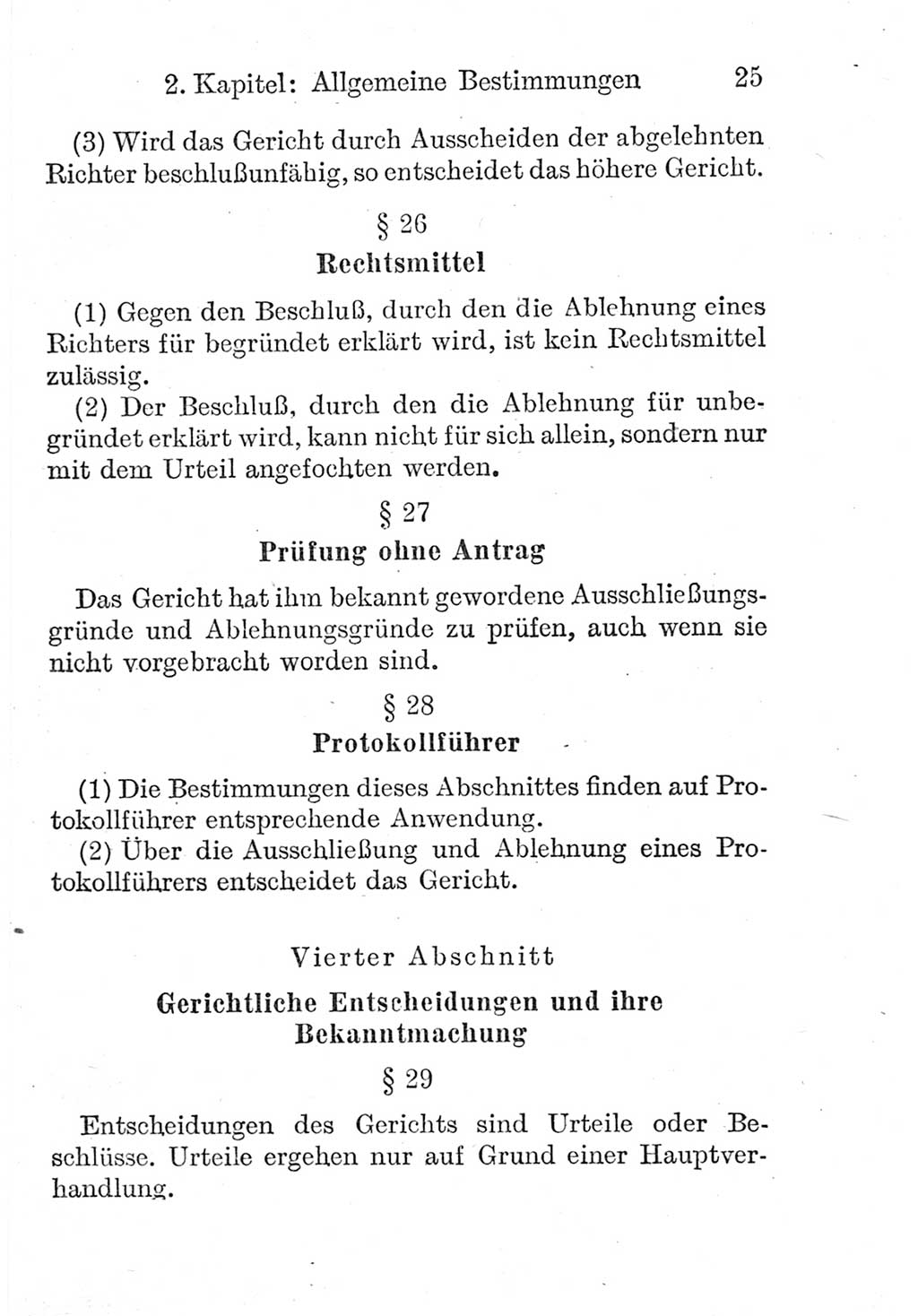 Strafprozeßordnung (StPO), Gerichtsverfassungsgesetz (GVG), Staatsanwaltsgesetz (StAG) und Jugendgerichtsgesetz (JGG) [Deutsche Demokratische Republik (DDR)] 1952, Seite 25 (StPO GVG StAG JGG DDR 1952, S. 25)