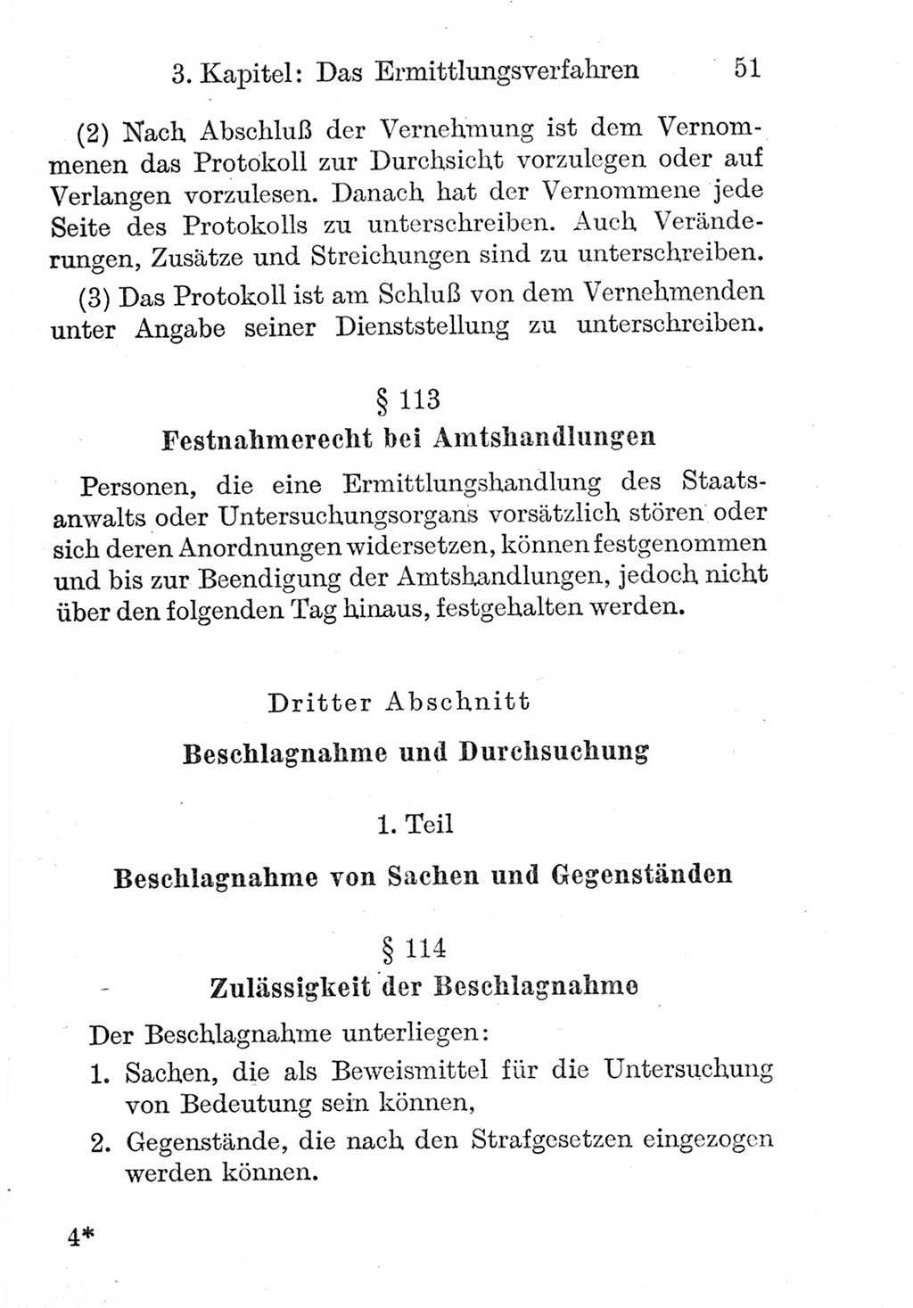 Strafprozeßordnung (StPO), Gerichtsverfassungsgesetz (GVG), Staatsanwaltsgesetz (StAG) und Jugendgerichtsgesetz (JGG) [Deutsche Demokratische Republik (DDR)] 1952, Seite 51 (StPO GVG StAG JGG DDR 1952, S. 51)
