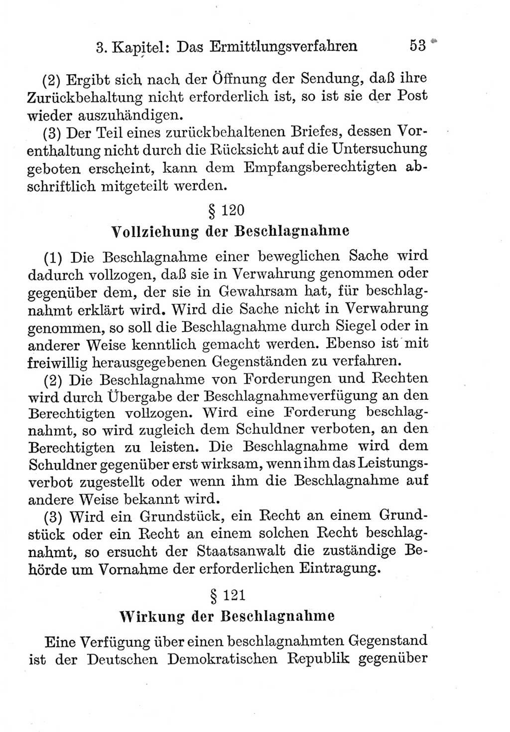 Strafprozeßordnung (StPO), Gerichtsverfassungsgesetz (GVG), Staatsanwaltsgesetz (StAG) und Jugendgerichtsgesetz (JGG) [Deutsche Demokratische Republik (DDR)] 1952, Seite 53 (StPO GVG StAG JGG DDR 1952, S. 53)