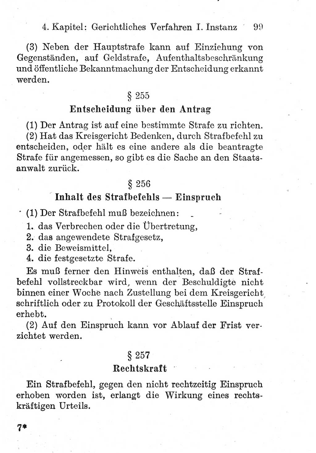 Strafprozeßordnung (StPO), Gerichtsverfassungsgesetz (GVG), Staatsanwaltsgesetz (StAG) und Jugendgerichtsgesetz (JGG) [Deutsche Demokratische Republik (DDR)] 1952, Seite 99 (StPO GVG StAG JGG DDR 1952, S. 99)