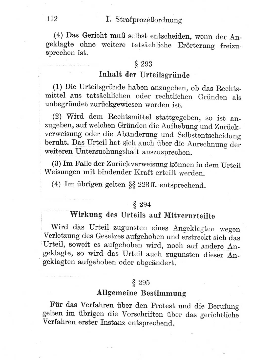 Strafprozeßordnung (StPO), Gerichtsverfassungsgesetz (GVG), Staatsanwaltsgesetz (StAG) und Jugendgerichtsgesetz (JGG) [Deutsche Demokratische Republik (DDR)] 1952, Seite 112 (StPO GVG StAG JGG DDR 1952, S. 112)