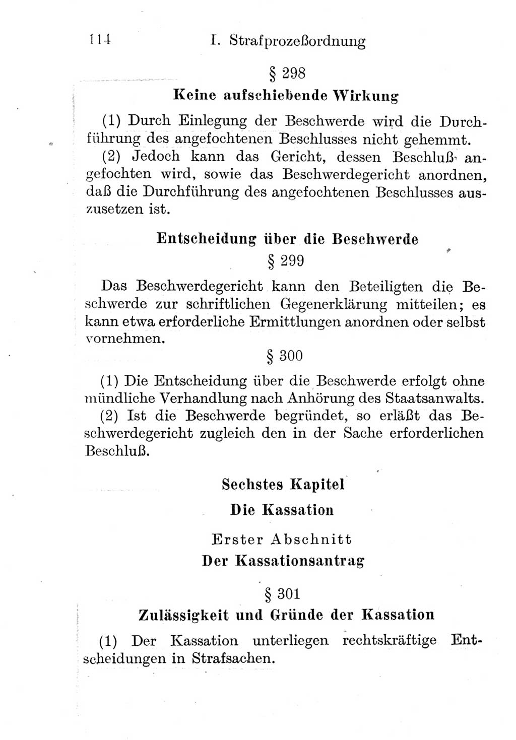Strafprozeßordnung (StPO), Gerichtsverfassungsgesetz (GVG), Staatsanwaltsgesetz (StAG) und Jugendgerichtsgesetz (JGG) [Deutsche Demokratische Republik (DDR)] 1952, Seite 114 (StPO GVG StAG JGG DDR 1952, S. 114)