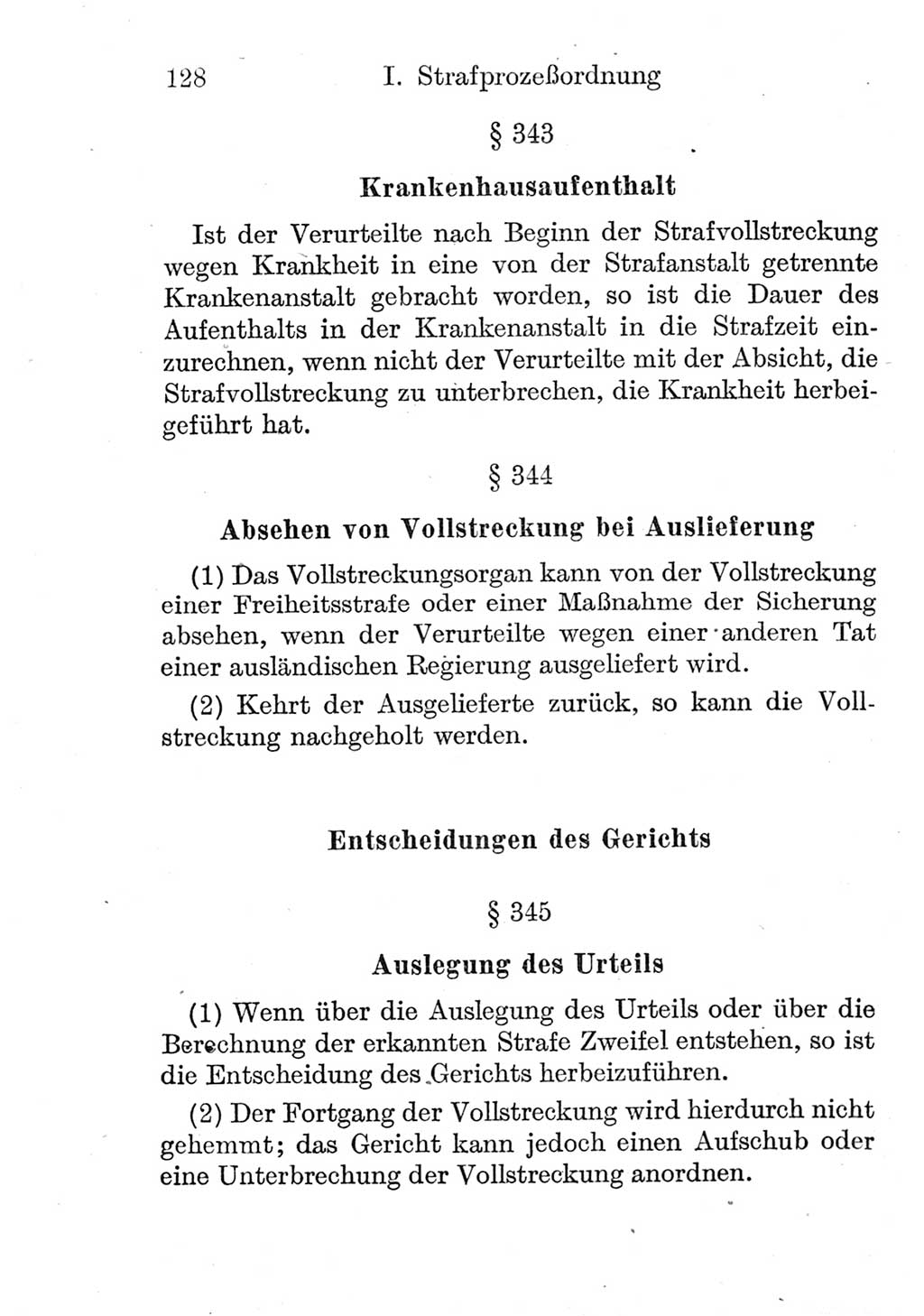 Strafprozeßordnung (StPO), Gerichtsverfassungsgesetz (GVG), Staatsanwaltsgesetz (StAG) und Jugendgerichtsgesetz (JGG) [Deutsche Demokratische Republik (DDR)] 1952, Seite 128 (StPO GVG StAG JGG DDR 1952, S. 128)