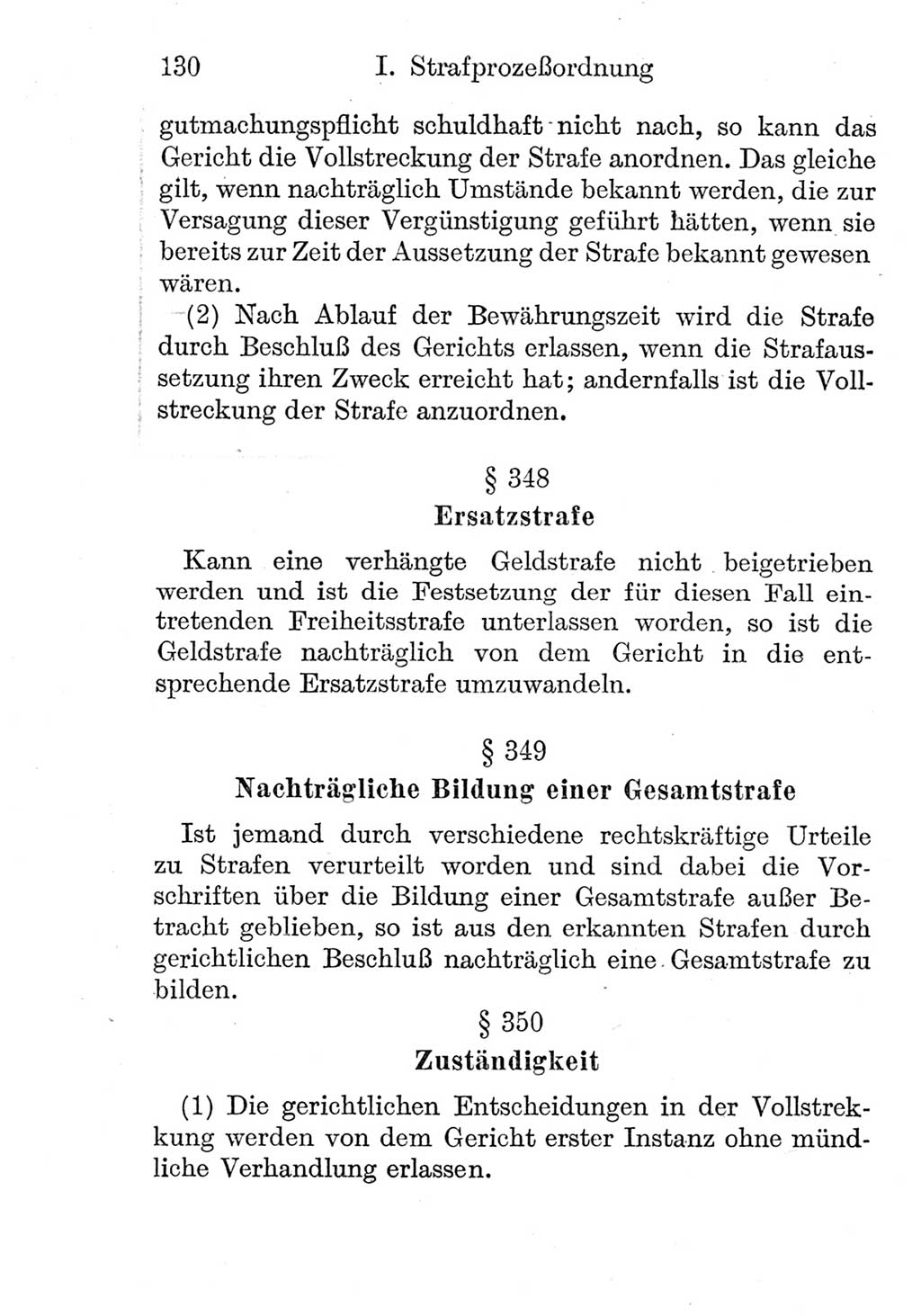 Strafprozeßordnung (StPO), Gerichtsverfassungsgesetz (GVG), Staatsanwaltsgesetz (StAG) und Jugendgerichtsgesetz (JGG) [Deutsche Demokratische Republik (DDR)] 1952, Seite 130 (StPO GVG StAG JGG DDR 1952, S. 130)