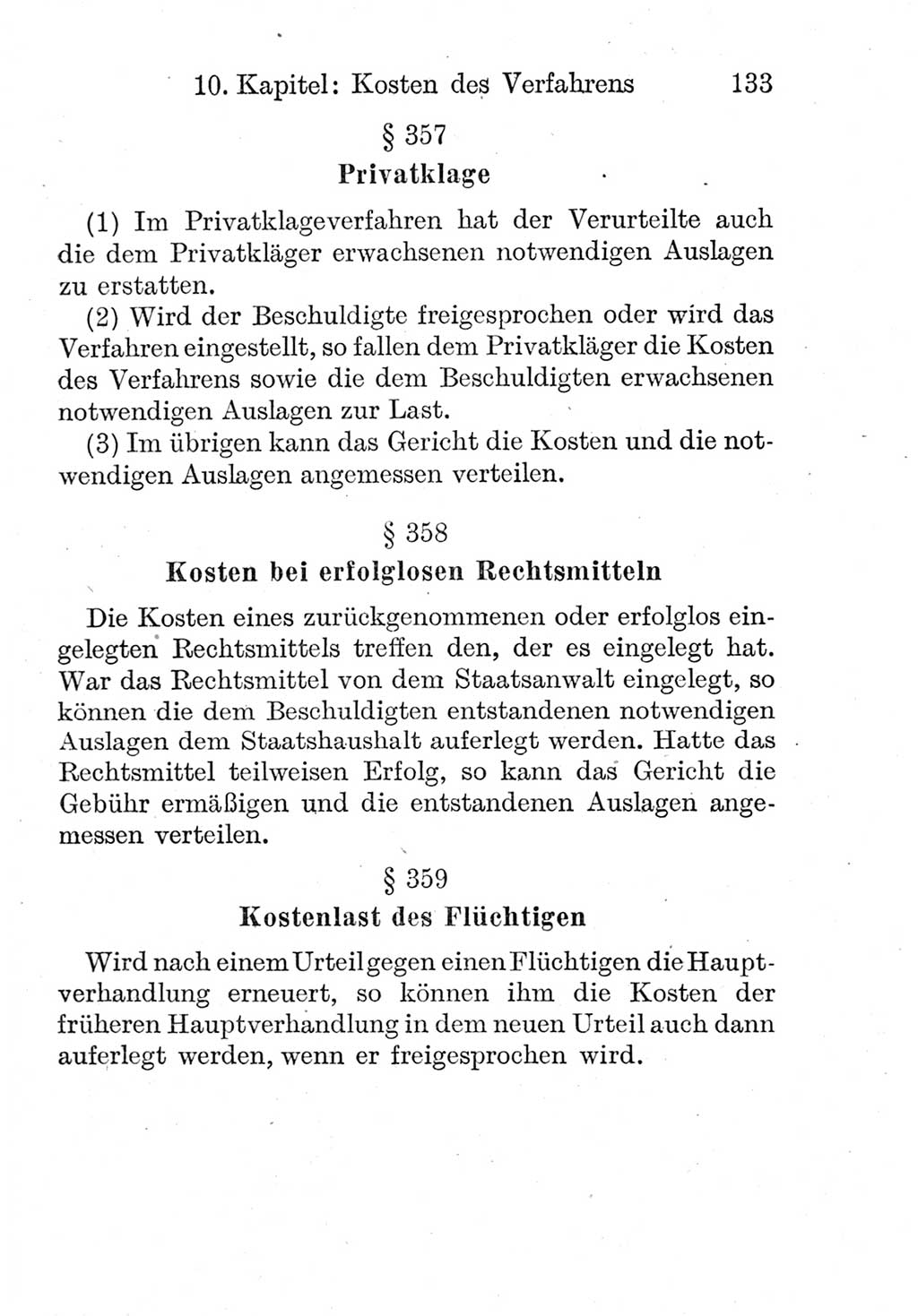 Strafprozeßordnung (StPO), Gerichtsverfassungsgesetz (GVG), Staatsanwaltsgesetz (StAG) und Jugendgerichtsgesetz (JGG) [Deutsche Demokratische Republik (DDR)] 1952, Seite 133 (StPO GVG StAG JGG DDR 1952, S. 133)