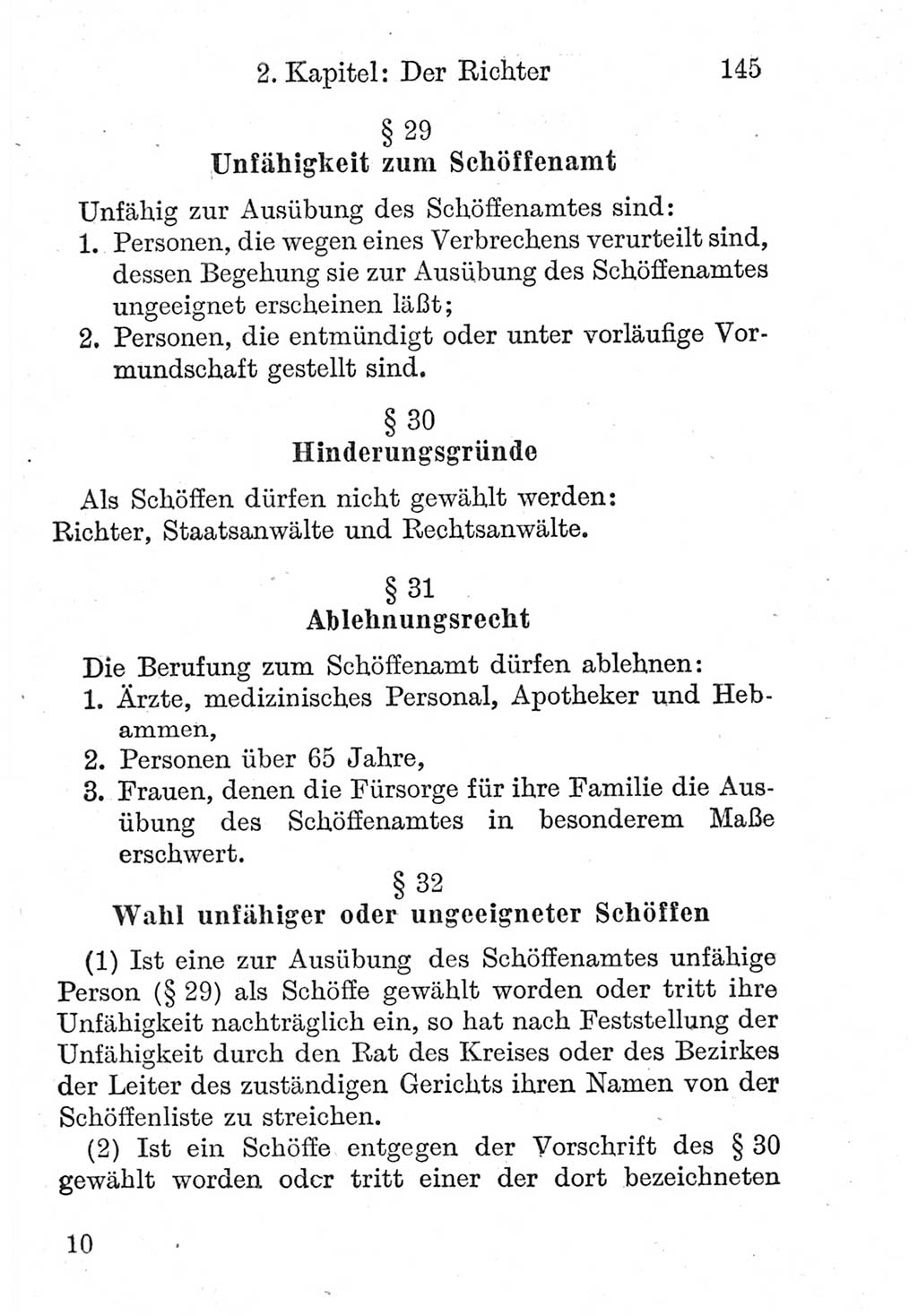 Strafprozeßordnung (StPO), Gerichtsverfassungsgesetz (GVG), Staatsanwaltsgesetz (StAG) und Jugendgerichtsgesetz (JGG) [Deutsche Demokratische Republik (DDR)] 1952, Seite 145 (StPO GVG StAG JGG DDR 1952, S. 145)