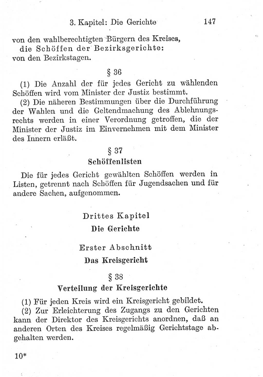 Strafprozeßordnung (StPO), Gerichtsverfassungsgesetz (GVG), Staatsanwaltsgesetz (StAG) und Jugendgerichtsgesetz (JGG) [Deutsche Demokratische Republik (DDR)] 1952, Seite 147 (StPO GVG StAG JGG DDR 1952, S. 147)