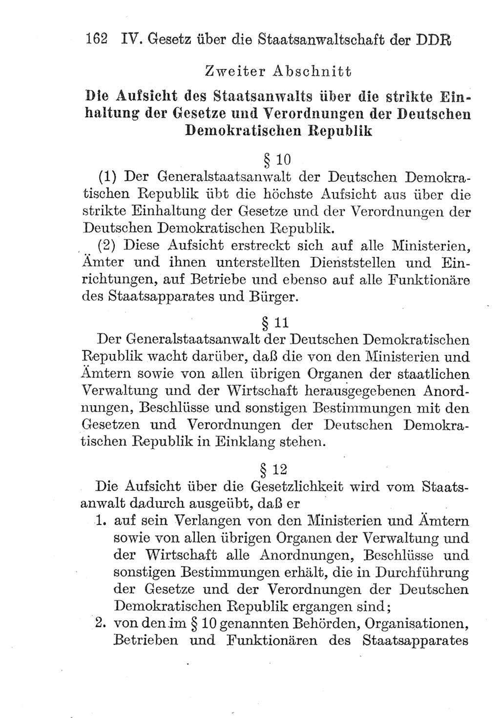 Strafprozeßordnung (StPO), Gerichtsverfassungsgesetz (GVG), Staatsanwaltsgesetz (StAG) und Jugendgerichtsgesetz (JGG) [Deutsche Demokratische Republik (DDR)] 1952, Seite 162 (StPO GVG StAG JGG DDR 1952, S. 162)