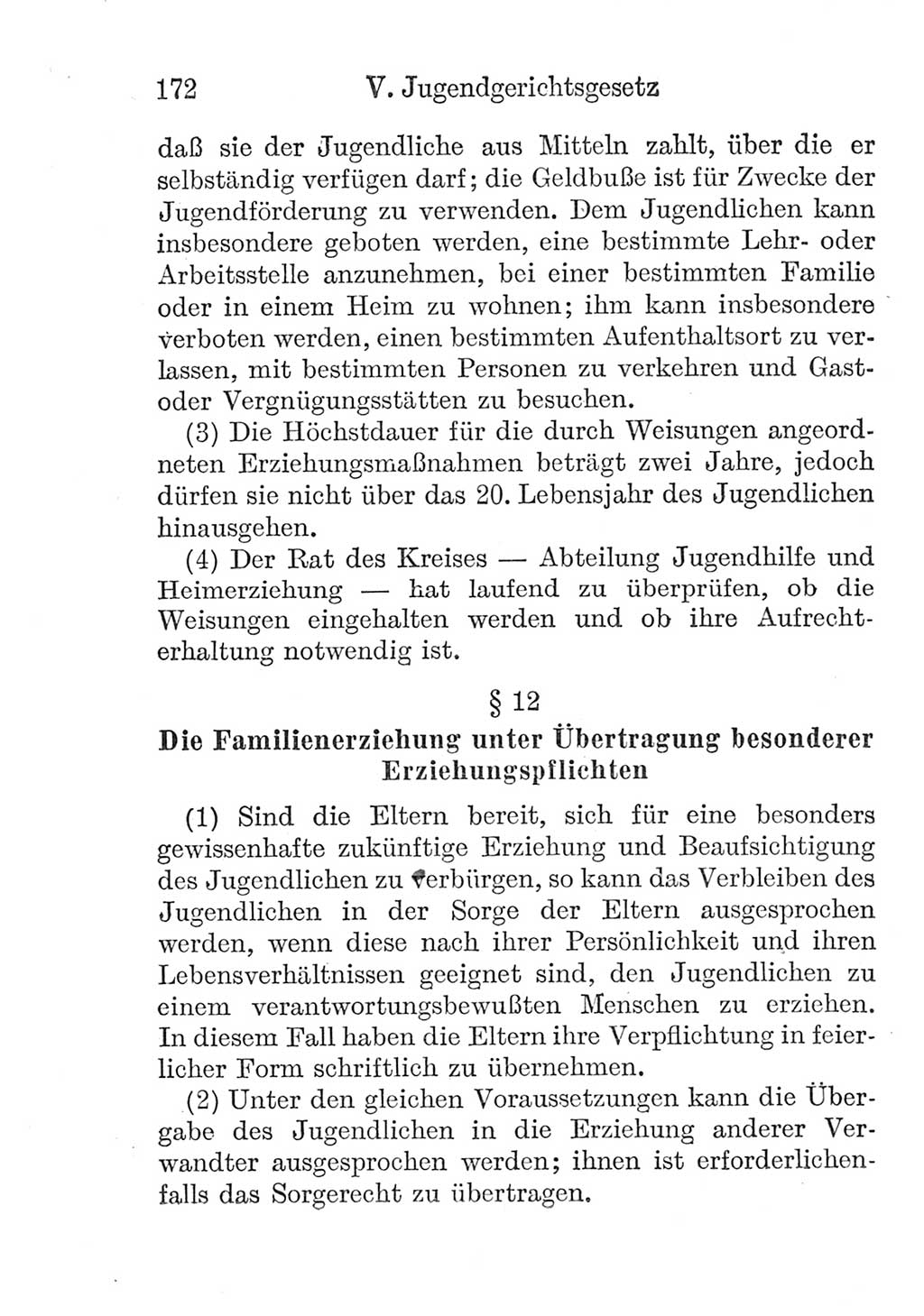 Strafprozeßordnung (StPO), Gerichtsverfassungsgesetz (GVG), Staatsanwaltsgesetz (StAG) und Jugendgerichtsgesetz (JGG) [Deutsche Demokratische Republik (DDR)] 1952, Seite 172 (StPO GVG StAG JGG DDR 1952, S. 172)