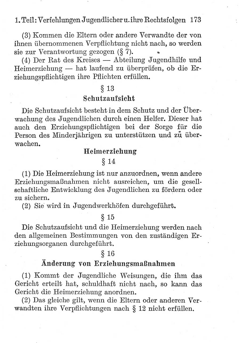Strafprozeßordnung (StPO), Gerichtsverfassungsgesetz (GVG), Staatsanwaltsgesetz (StAG) und Jugendgerichtsgesetz (JGG) [Deutsche Demokratische Republik (DDR)] 1952, Seite 173 (StPO GVG StAG JGG DDR 1952, S. 173)