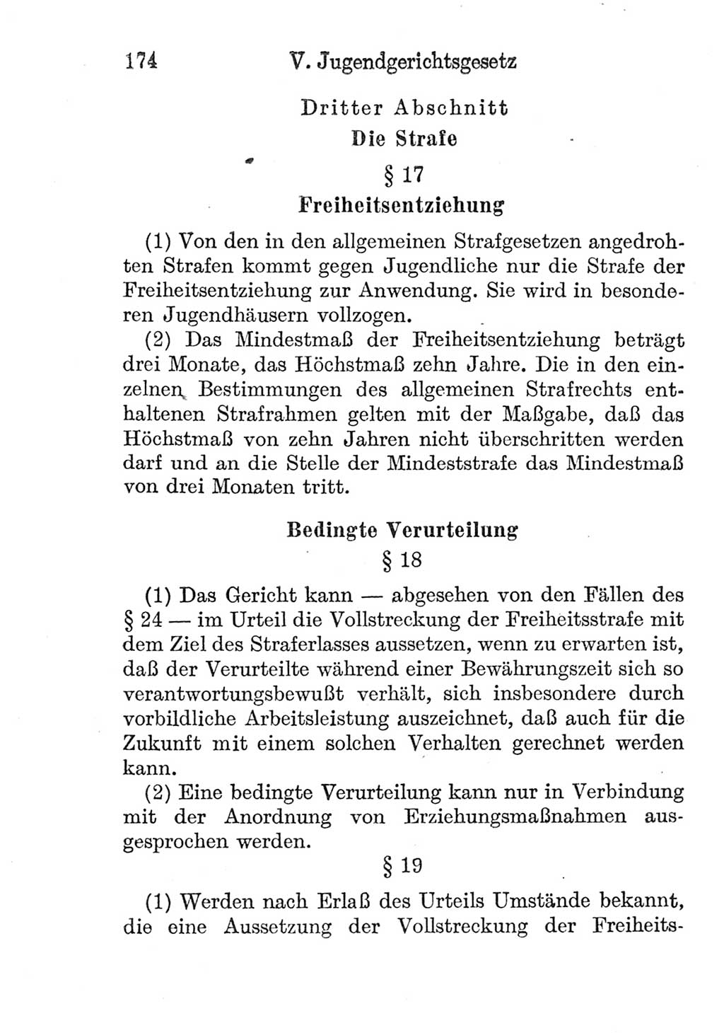 Strafprozeßordnung (StPO), Gerichtsverfassungsgesetz (GVG), Staatsanwaltsgesetz (StAG) und Jugendgerichtsgesetz (JGG) [Deutsche Demokratische Republik (DDR)] 1952, Seite 174 (StPO GVG StAG JGG DDR 1952, S. 174)