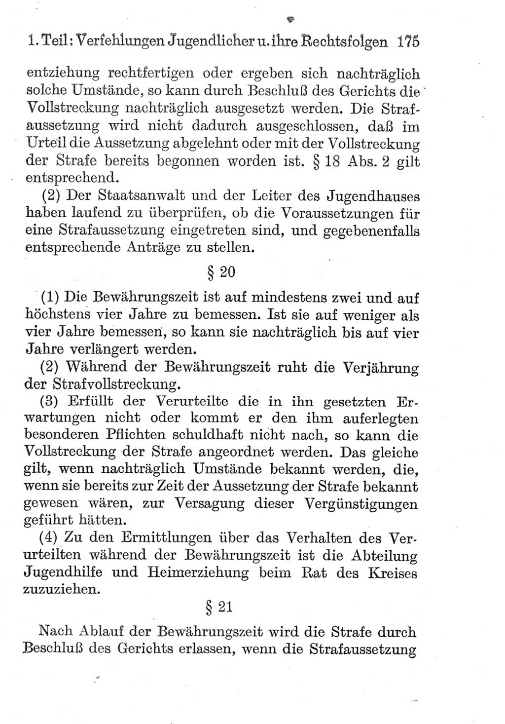 Strafprozeßordnung (StPO), Gerichtsverfassungsgesetz (GVG), Staatsanwaltsgesetz (StAG) und Jugendgerichtsgesetz (JGG) [Deutsche Demokratische Republik (DDR)] 1952, Seite 175 (StPO GVG StAG JGG DDR 1952, S. 175)