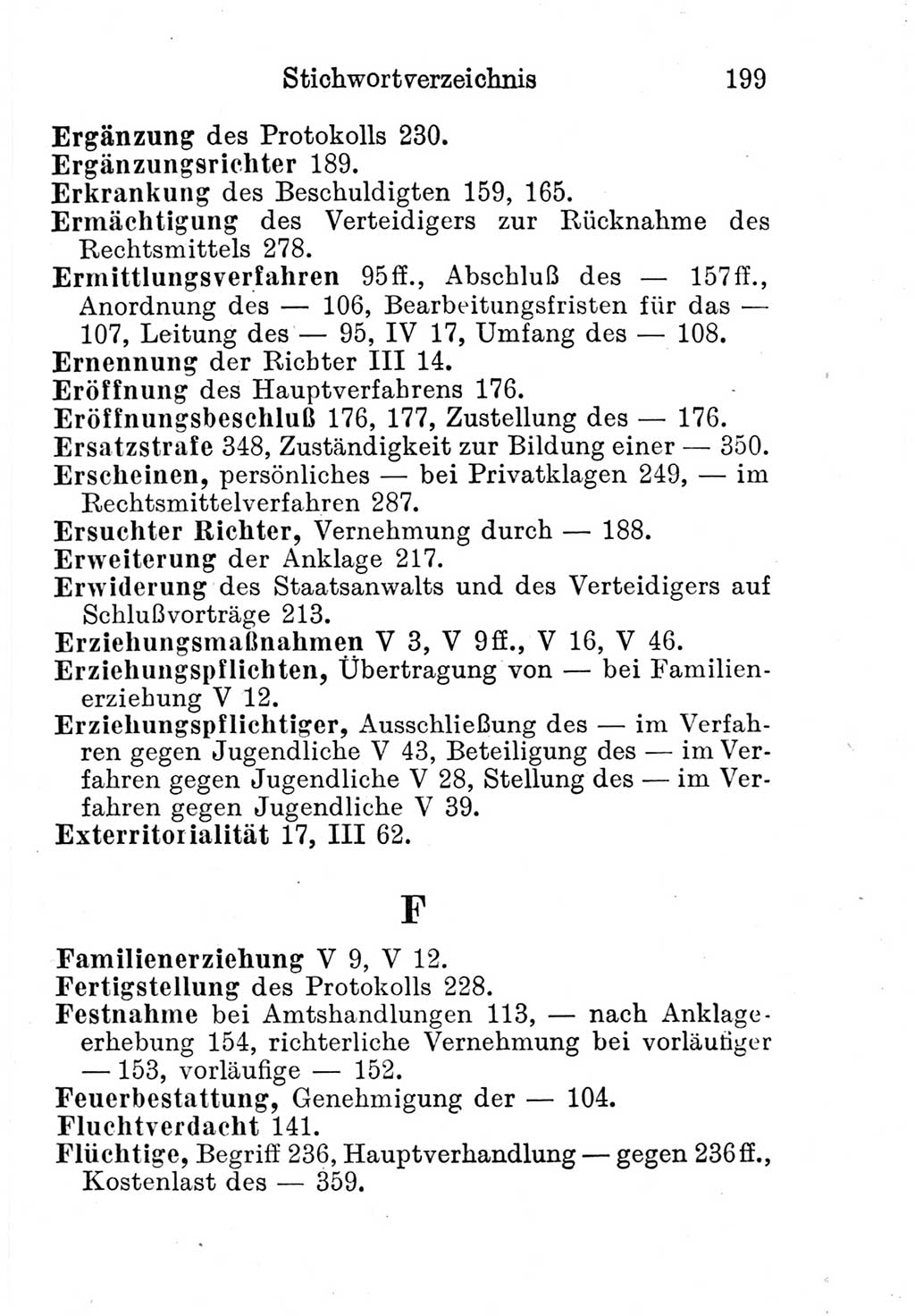 Strafprozeßordnung (StPO), Gerichtsverfassungsgesetz (GVG), Staatsanwaltsgesetz (StAG) und Jugendgerichtsgesetz (JGG) [Deutsche Demokratische Republik (DDR)] 1952, Seite 199 (StPO GVG StAG JGG DDR 1952, S. 199)