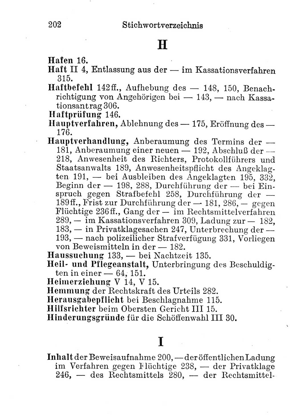 Strafprozeßordnung (StPO), Gerichtsverfassungsgesetz (GVG), Staatsanwaltsgesetz (StAG) und Jugendgerichtsgesetz (JGG) [Deutsche Demokratische Republik (DDR)] 1952, Seite 202 (StPO GVG StAG JGG DDR 1952, S. 202)
