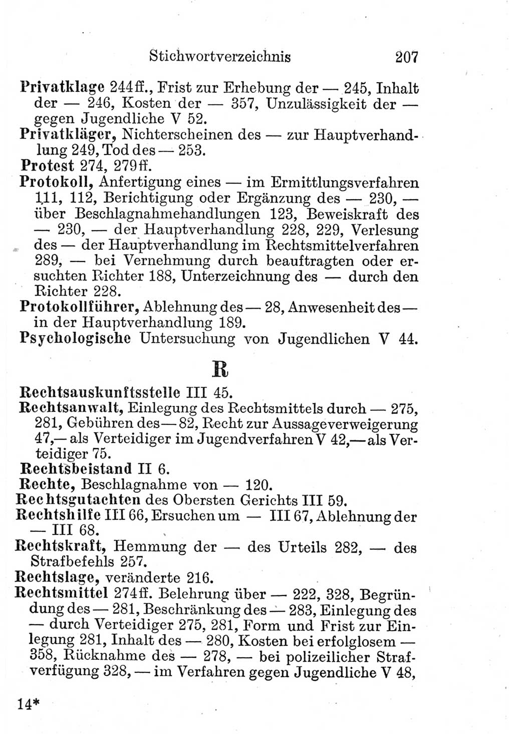 Strafprozeßordnung (StPO), Gerichtsverfassungsgesetz (GVG), Staatsanwaltsgesetz (StAG) und Jugendgerichtsgesetz (JGG) [Deutsche Demokratische Republik (DDR)] 1952, Seite 207 (StPO GVG StAG JGG DDR 1952, S. 207)
