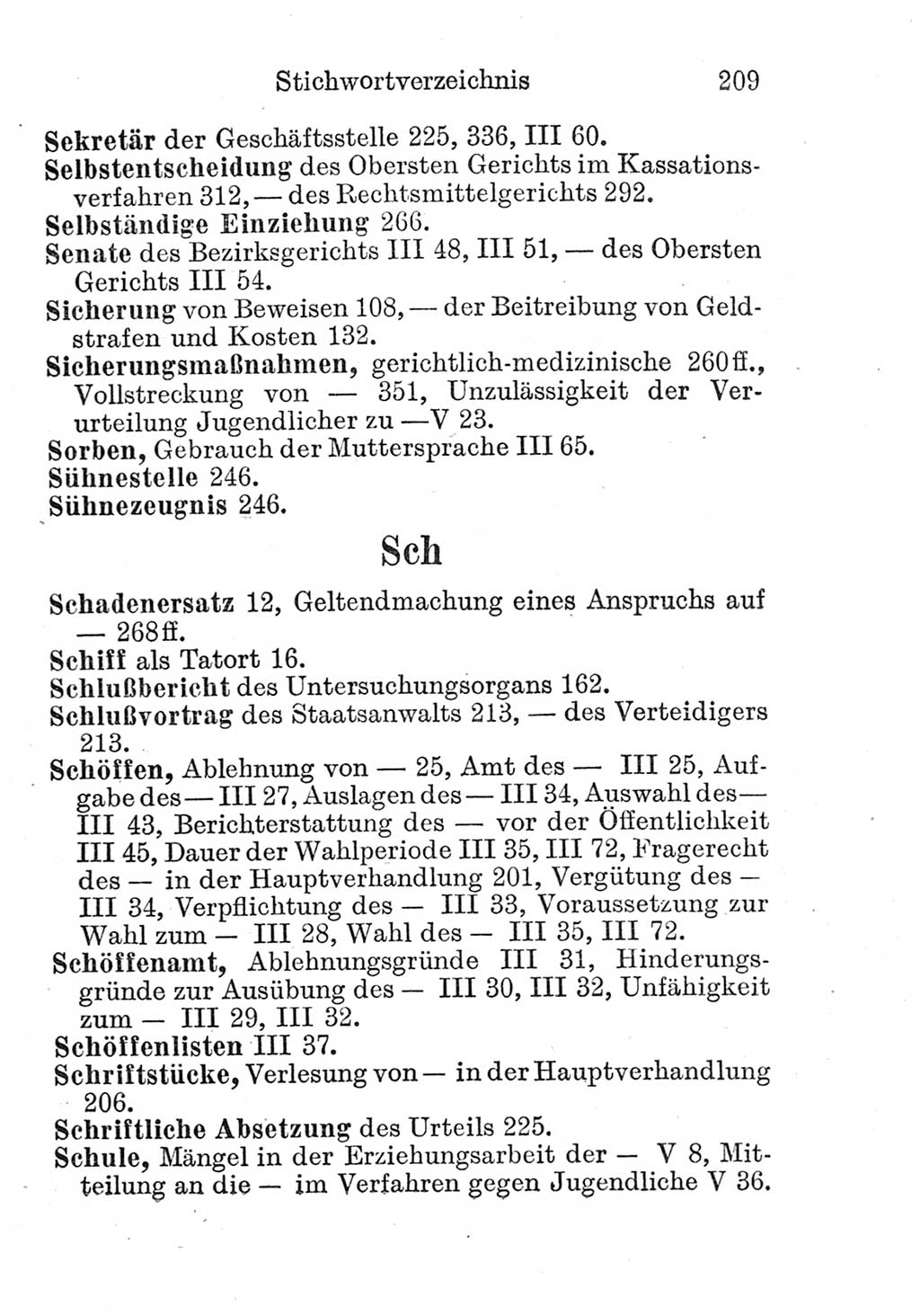 Strafprozeßordnung (StPO), Gerichtsverfassungsgesetz (GVG), Staatsanwaltsgesetz (StAG) und Jugendgerichtsgesetz (JGG) [Deutsche Demokratische Republik (DDR)] 1952, Seite 209 (StPO GVG StAG JGG DDR 1952, S. 209)