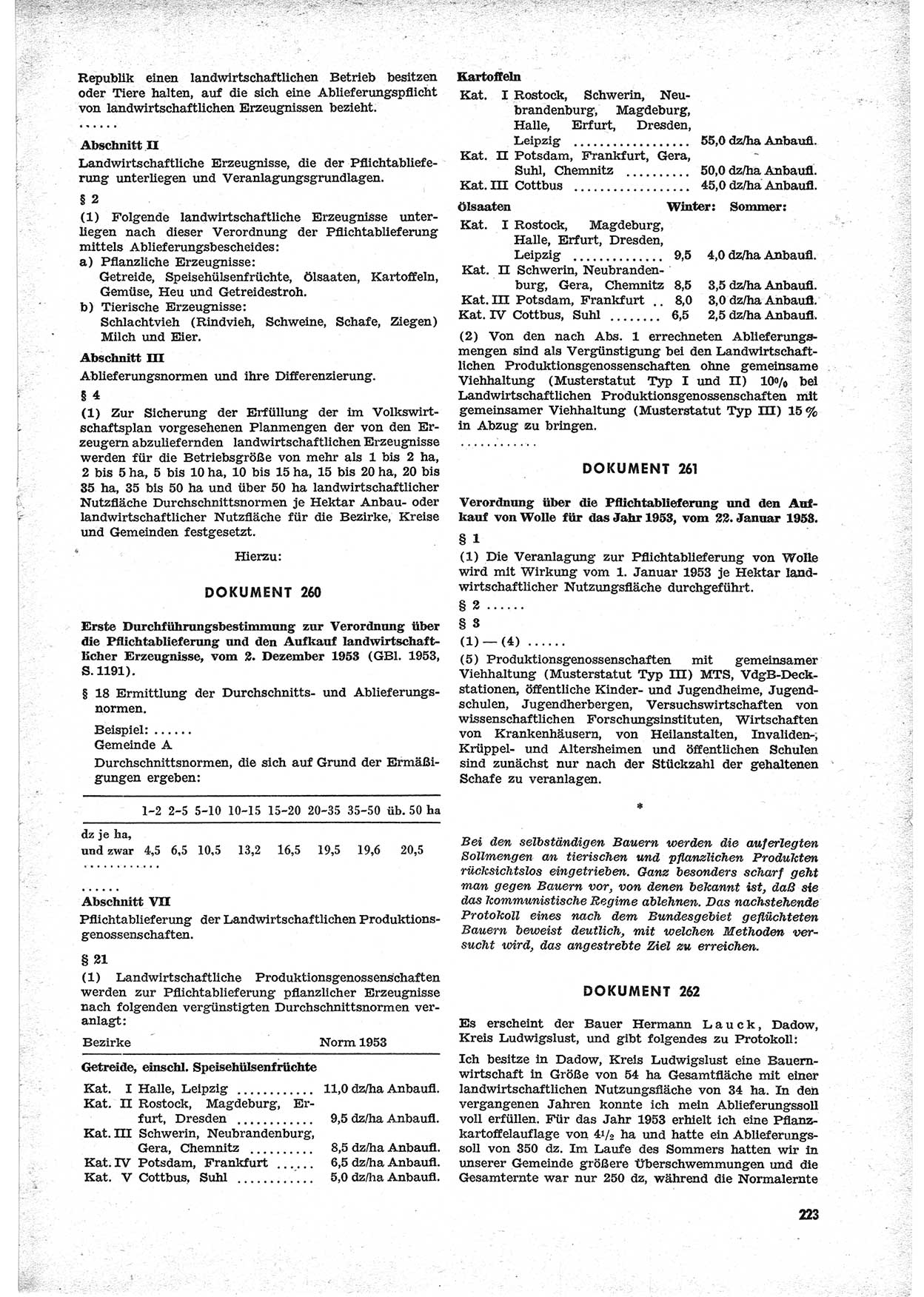 Unrecht als System, Dokumente über planmäßige Rechtsverletzungen in der Sowjetzone Deutschlands, zusammengestellt vom Untersuchungsausschuß Freiheitlicher Juristen (UFJ), Teil Ⅱ 1952-1954, herausgegeben vom Bundesministerium für gesamtdeutsche Fragen, Bonn 1955, Seite 223 (Unr. Syst. 1952-1954, S. 223)