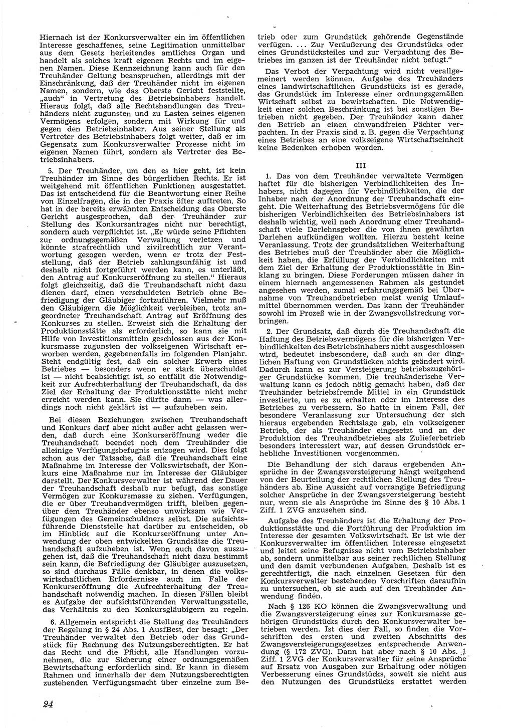 Neue Justiz (NJ), Zeitschrift für Recht und Rechtswissenschaft [Deutsche Demokratische Republik (DDR)], 6. Jahrgang 1952, Seite 24 (NJ DDR 1952, S. 24)