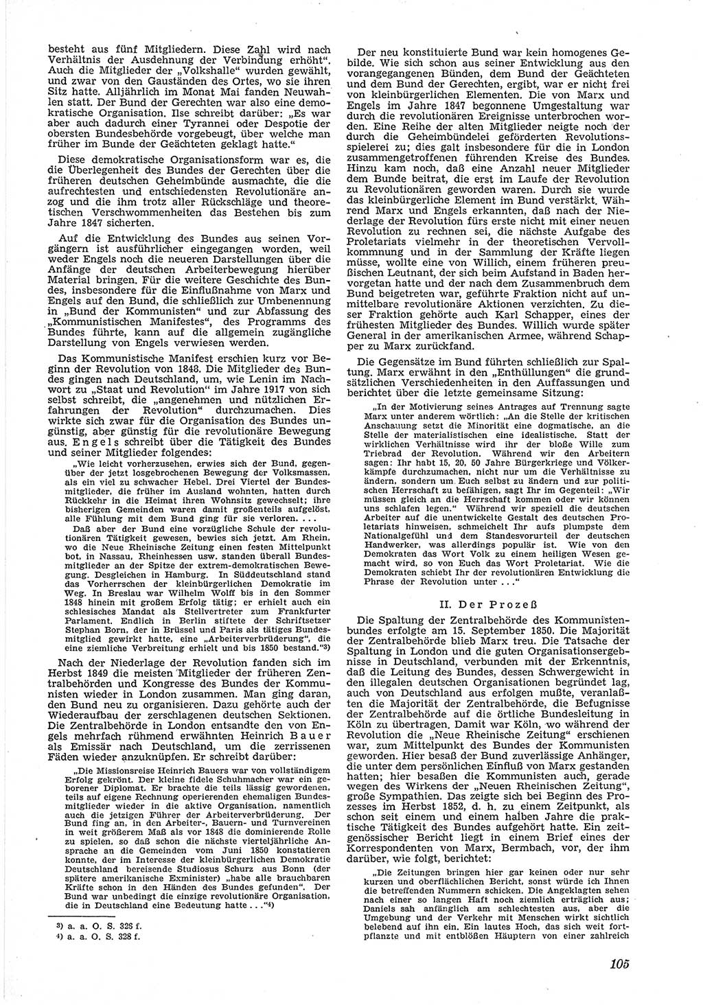 Neue Justiz (NJ), Zeitschrift für Recht und Rechtswissenschaft [Deutsche Demokratische Republik (DDR)], 6. Jahrgang 1952, Seite 105 (NJ DDR 1952, S. 105)