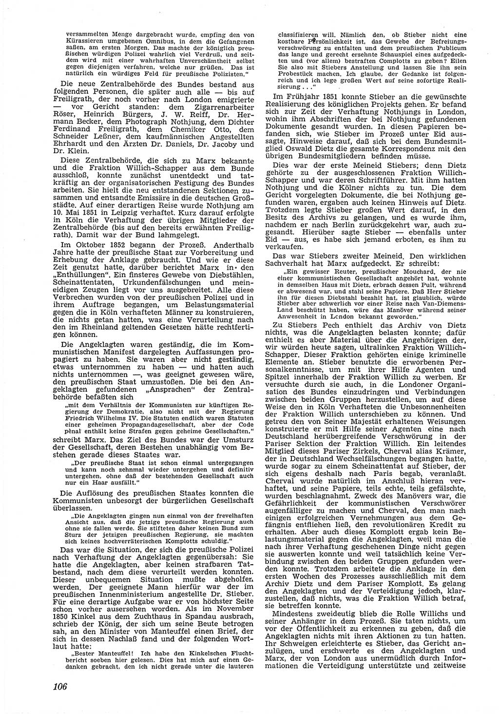 Neue Justiz (NJ), Zeitschrift für Recht und Rechtswissenschaft [Deutsche Demokratische Republik (DDR)], 6. Jahrgang 1952, Seite 106 (NJ DDR 1952, S. 106)