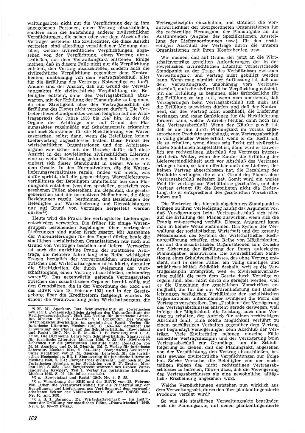 Neue Justiz (NJ), Zeitschrift für Recht und Rechtswissenschaft [Deutsche Demokratische Republik (DDR)], 6. Jahrgang 1952, Seite 162 (NJ DDR 1952, S. 162)