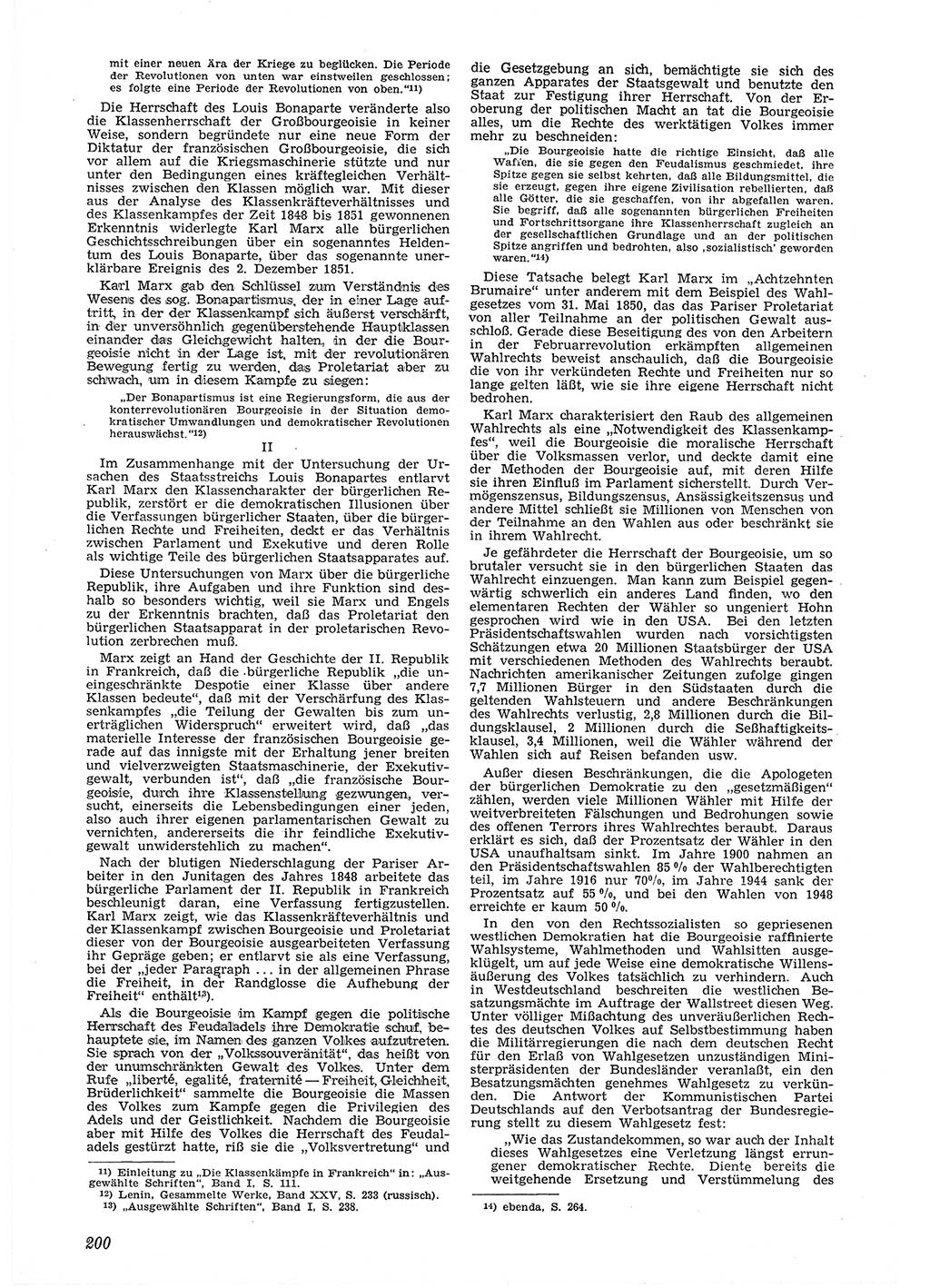 Neue Justiz (NJ), Zeitschrift für Recht und Rechtswissenschaft [Deutsche Demokratische Republik (DDR)], 6. Jahrgang 1952, Seite 200 (NJ DDR 1952, S. 200)