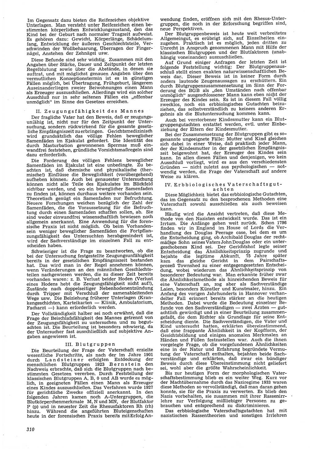 Neue Justiz (NJ), Zeitschrift für Recht und Rechtswissenschaft [Deutsche Demokratische Republik (DDR)], 6. Jahrgang 1952, Seite 310 (NJ DDR 1952, S. 310)