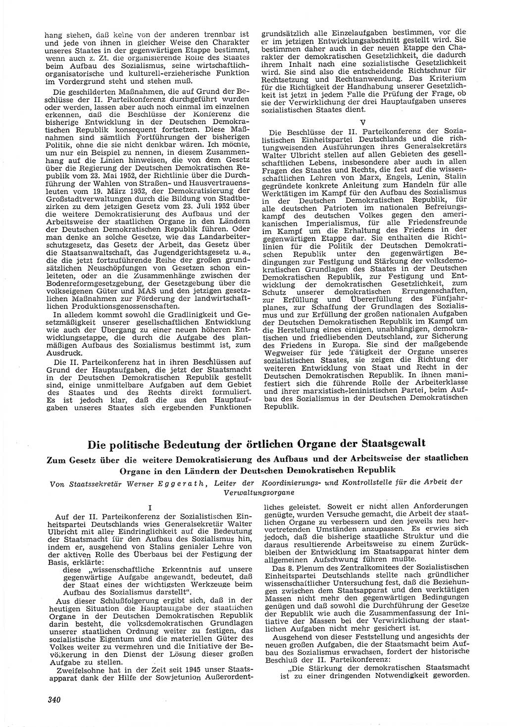 Neue Justiz (NJ), Zeitschrift für Recht und Rechtswissenschaft [Deutsche Demokratische Republik (DDR)], 6. Jahrgang 1952, Seite 340 (NJ DDR 1952, S. 340)