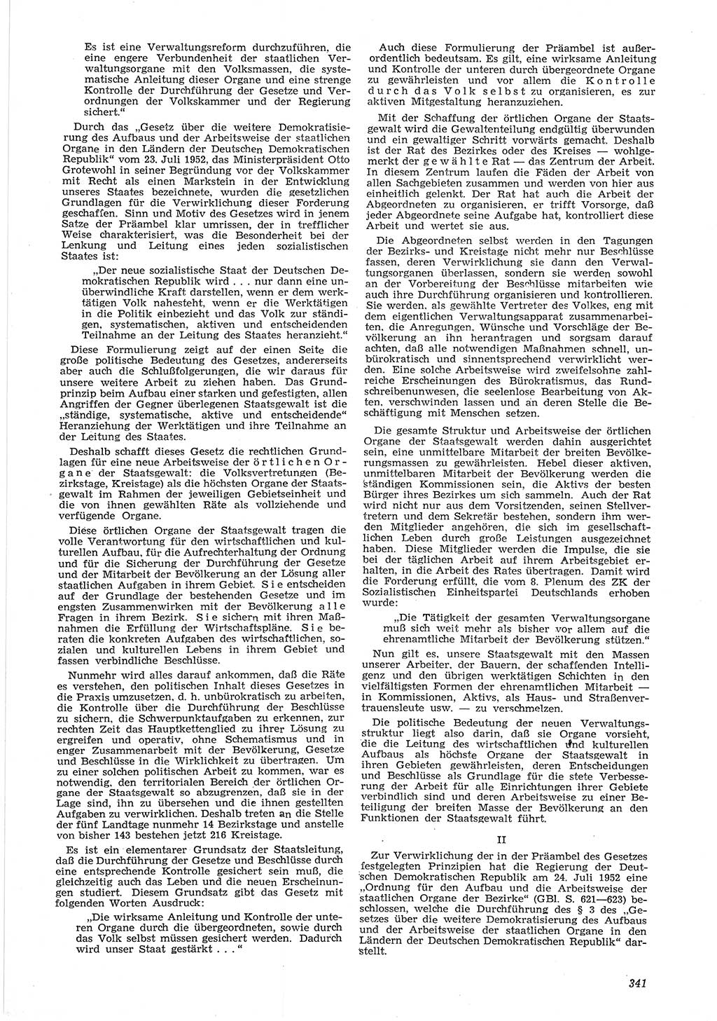 Neue Justiz (NJ), Zeitschrift für Recht und Rechtswissenschaft [Deutsche Demokratische Republik (DDR)], 6. Jahrgang 1952, Seite 341 (NJ DDR 1952, S. 341)