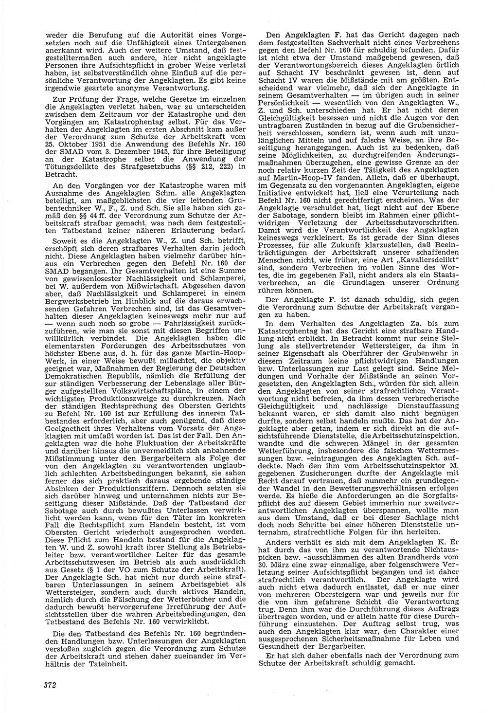 Neue Justiz (NJ), Zeitschrift für Recht und Rechtswissenschaft [Deutsche Demokratische Republik (DDR)], 6. Jahrgang 1952, Seite 372 (NJ DDR 1952, S. 372)