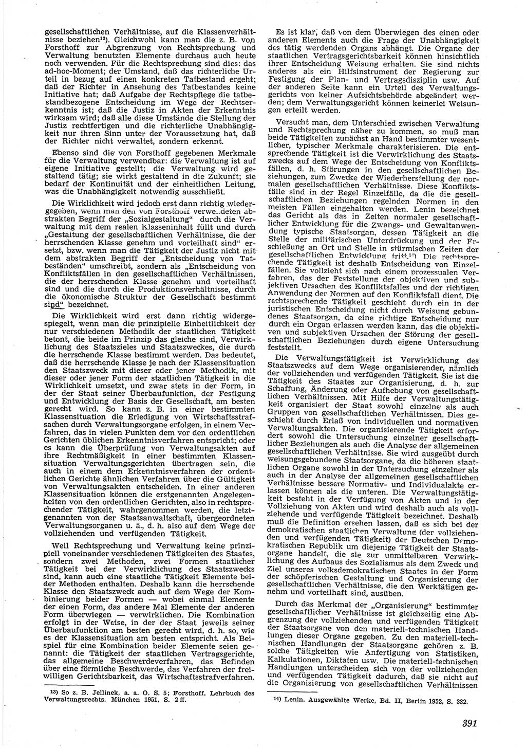 Neue Justiz (NJ), Zeitschrift für Recht und Rechtswissenschaft [Deutsche Demokratische Republik (DDR)], 6. Jahrgang 1952, Seite 391 (NJ DDR 1952, S. 391)