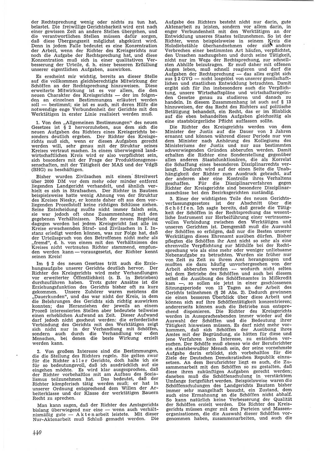Neue Justiz (NJ), Zeitschrift für Recht und Rechtswissenschaft [Deutsche Demokratische Republik (DDR)], 6. Jahrgang 1952, Seite 440 (NJ DDR 1952, S. 440)