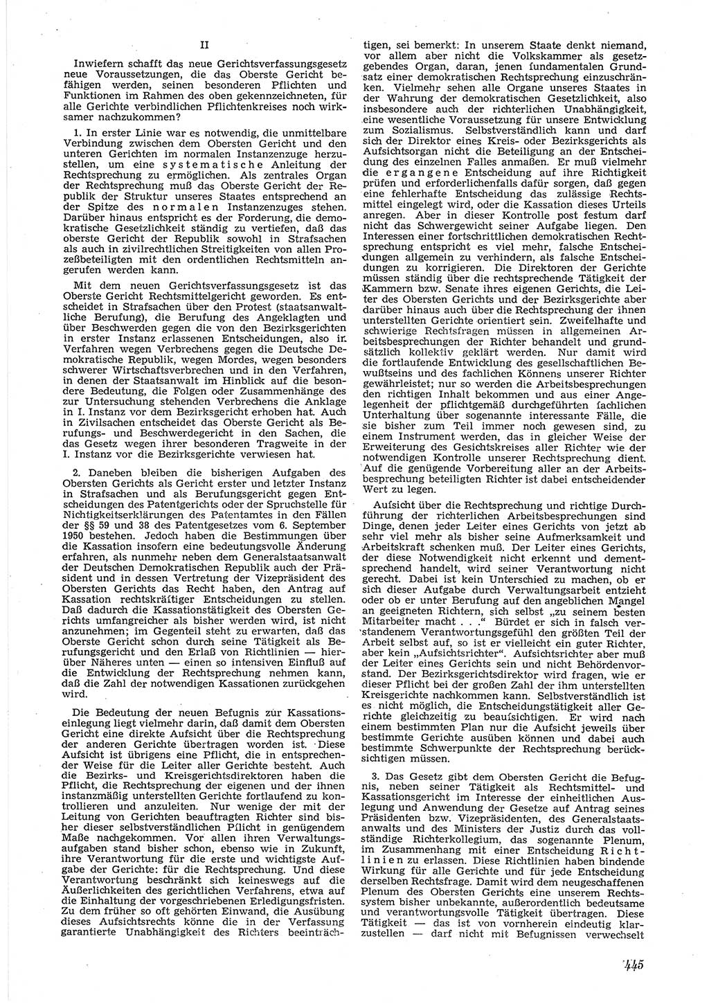 Neue Justiz (NJ), Zeitschrift für Recht und Rechtswissenschaft [Deutsche Demokratische Republik (DDR)], 6. Jahrgang 1952, Seite 445 (NJ DDR 1952, S. 445)